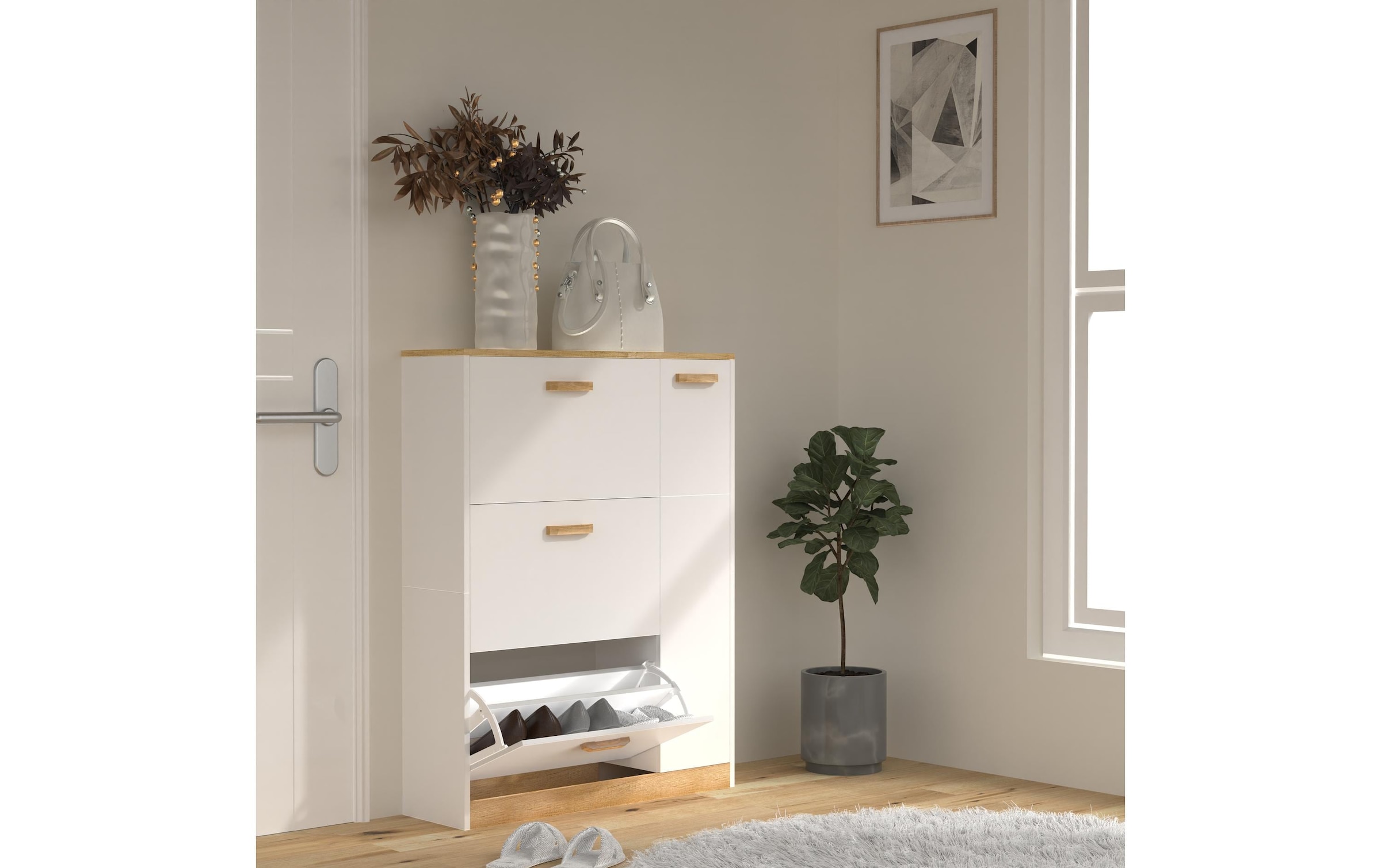 VCM Armoire à chaussures »Halom L 80 x 105 cm«