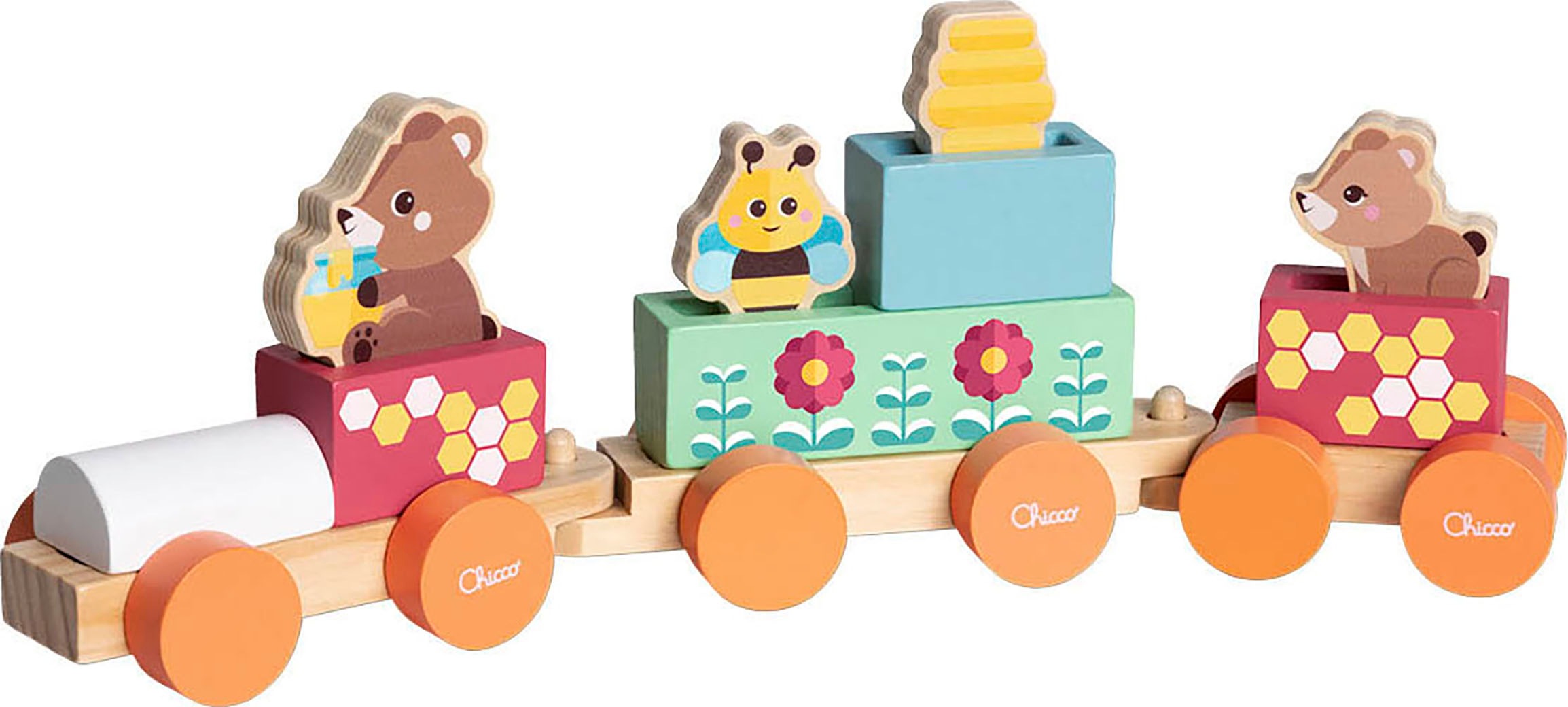 Image of Chicco Spielzeug-Zug "My Wood Friends - Teddys Zug"