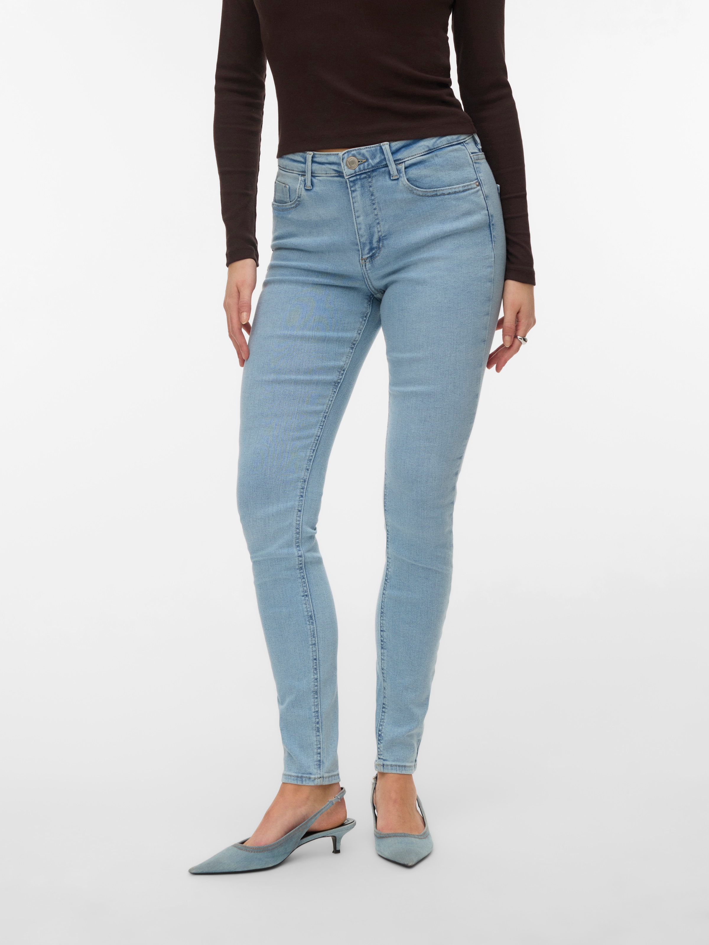 Image of Vero Moda Skinny-fit-Jeans "VMPOLLY MR SKINNY JEANS RA3056 NOOS" Baumwollmischung, skinny fit, regular waist