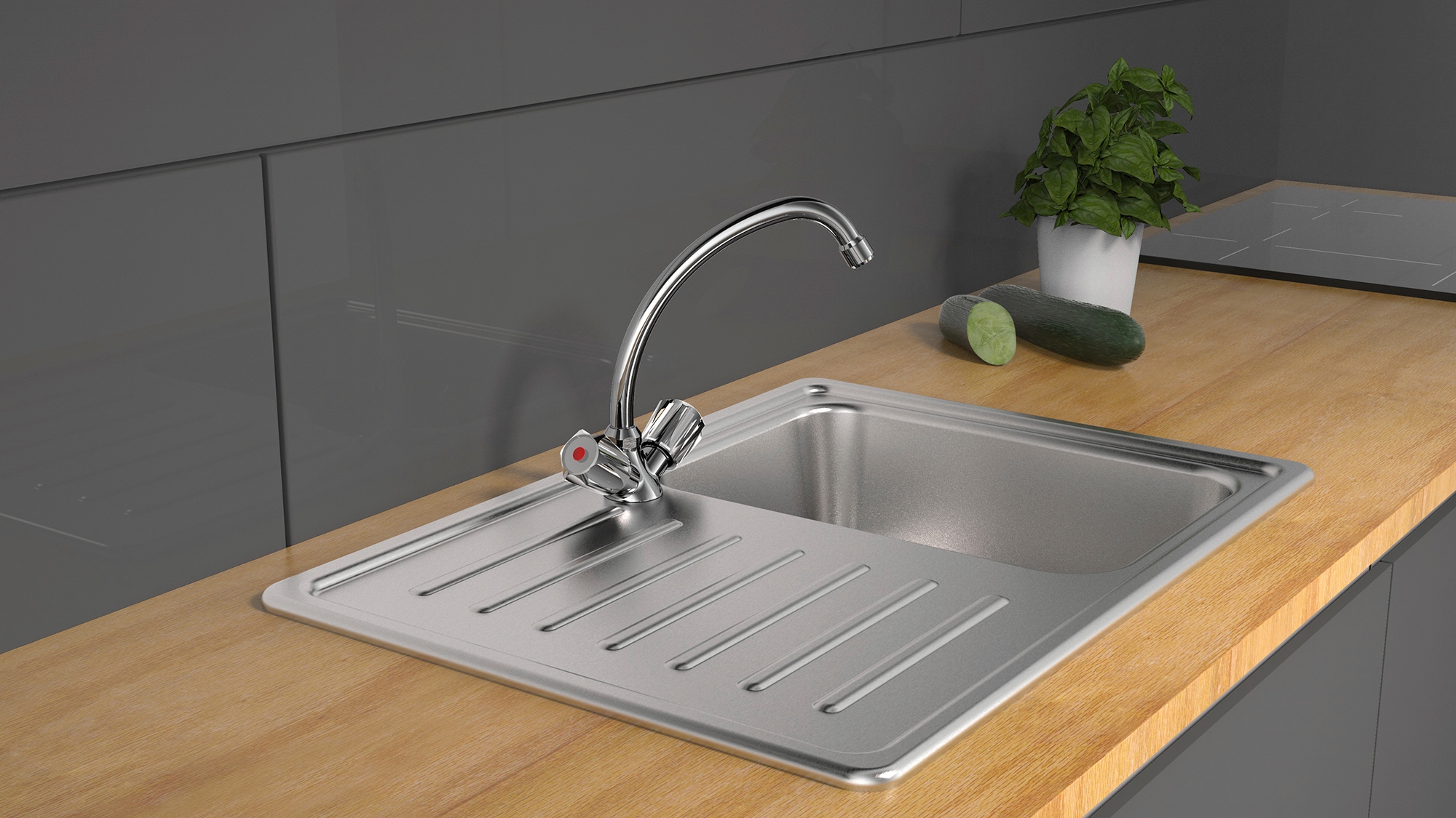 Schütte Spültischarmatur »Duo Mix« Niederdruck Armatur Küche, schwenkbarer Wasserhahn, Mischbatterie
