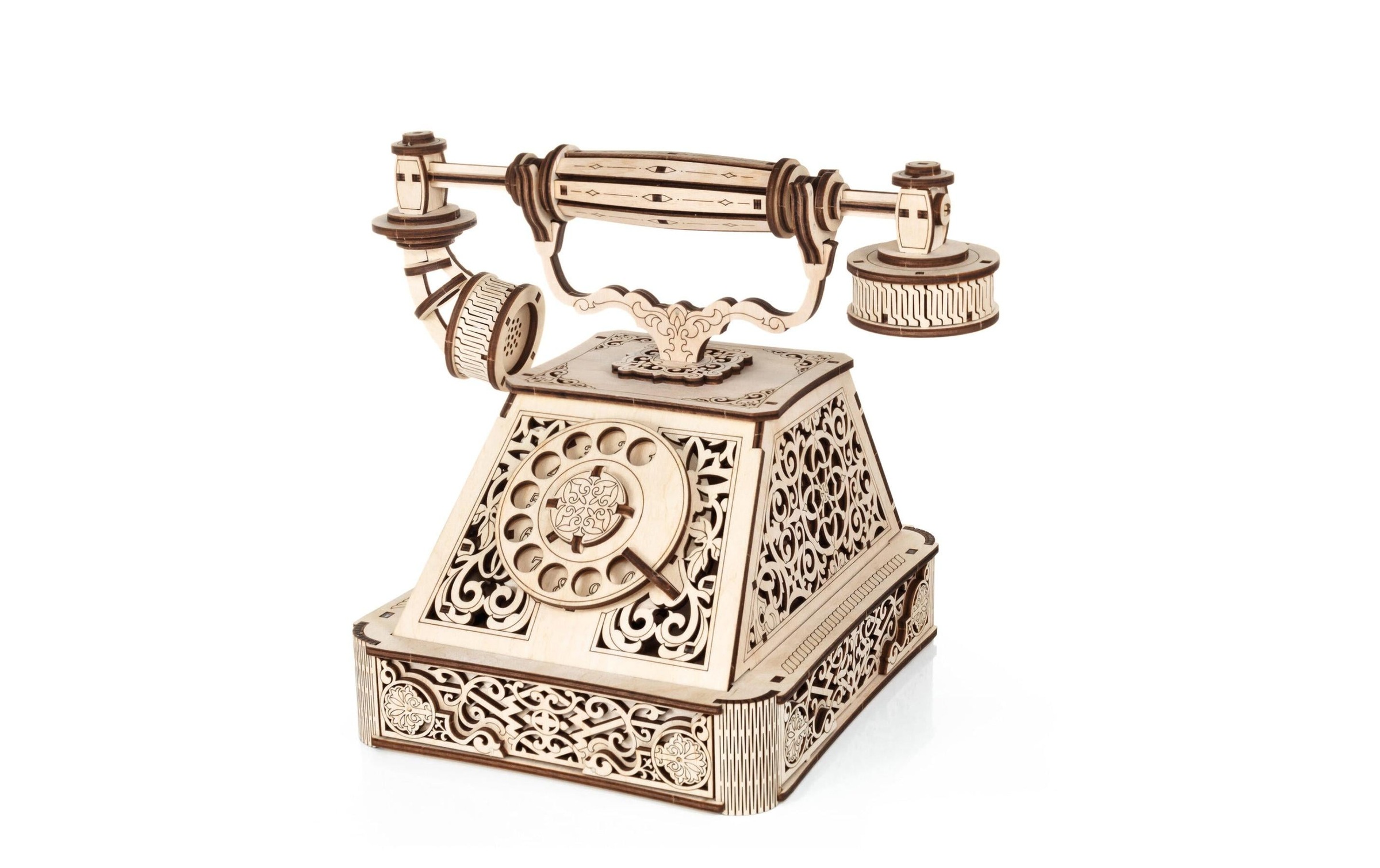 Image of Modellbausatz "Eco-Wood-Art Retro Telefon" 232 Stk. tlg.