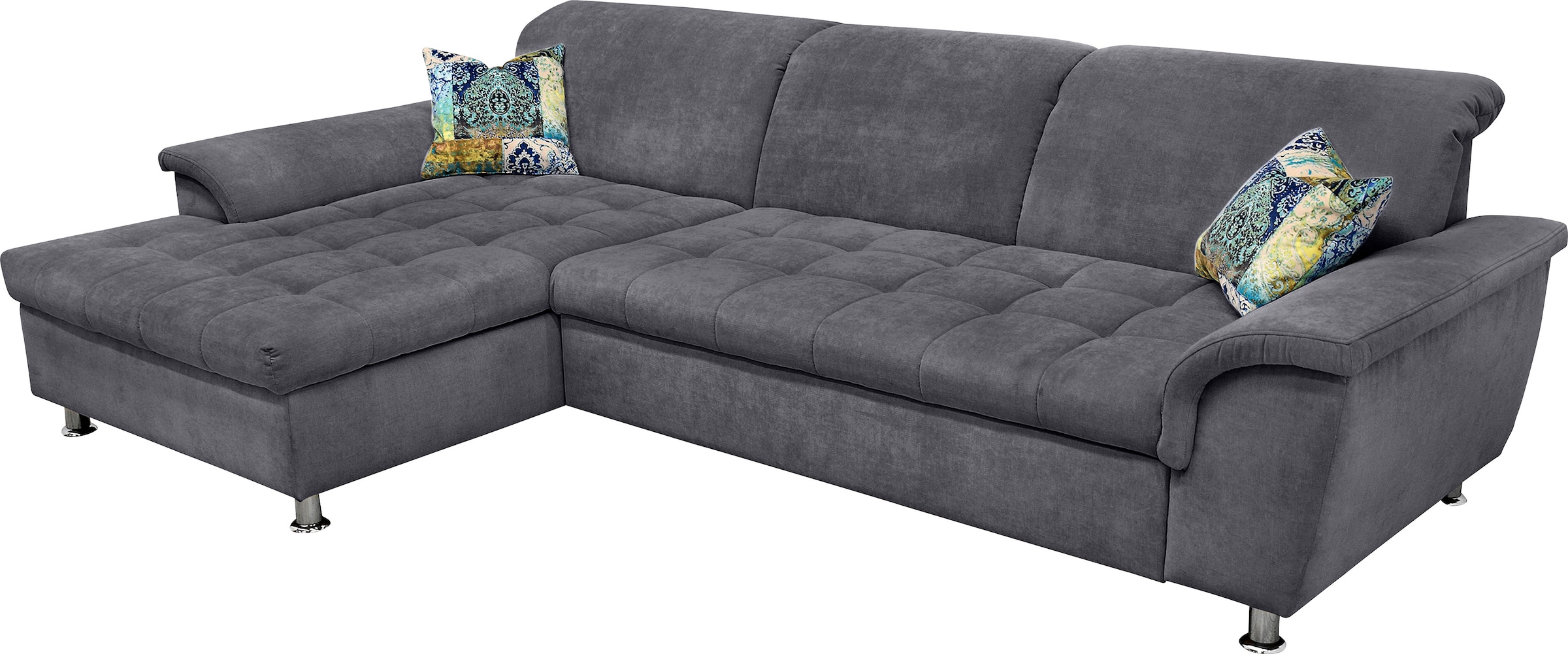 DOMO collection Ecksofa Franzi, wahlweise mit Bettfunktion, Bettkasten und Kopfteilverstellung