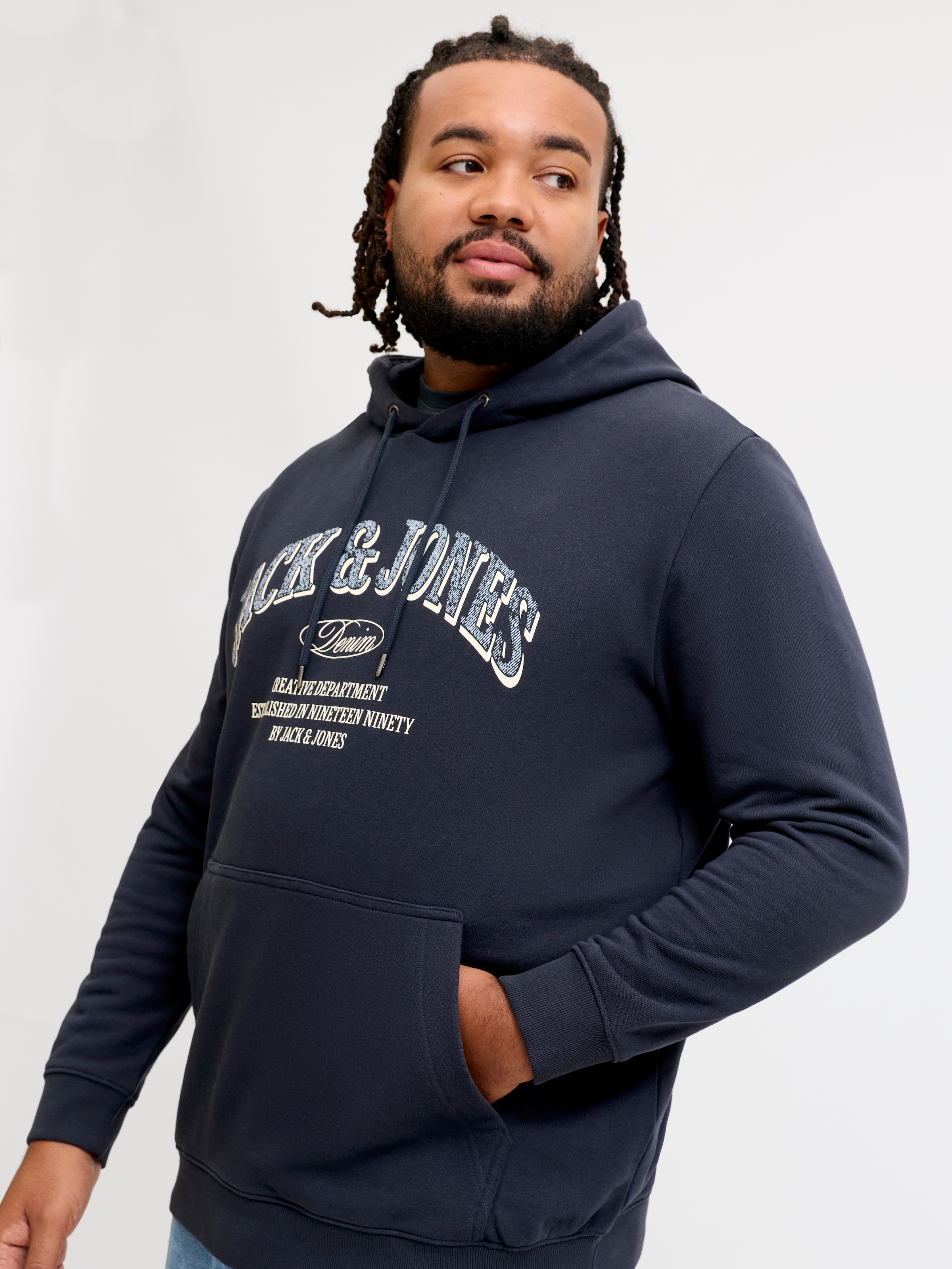 Jack & Jones PlusSize Sweat à capuche »JJEDENVER LOGO SWEAT HOOD SN PLS«
