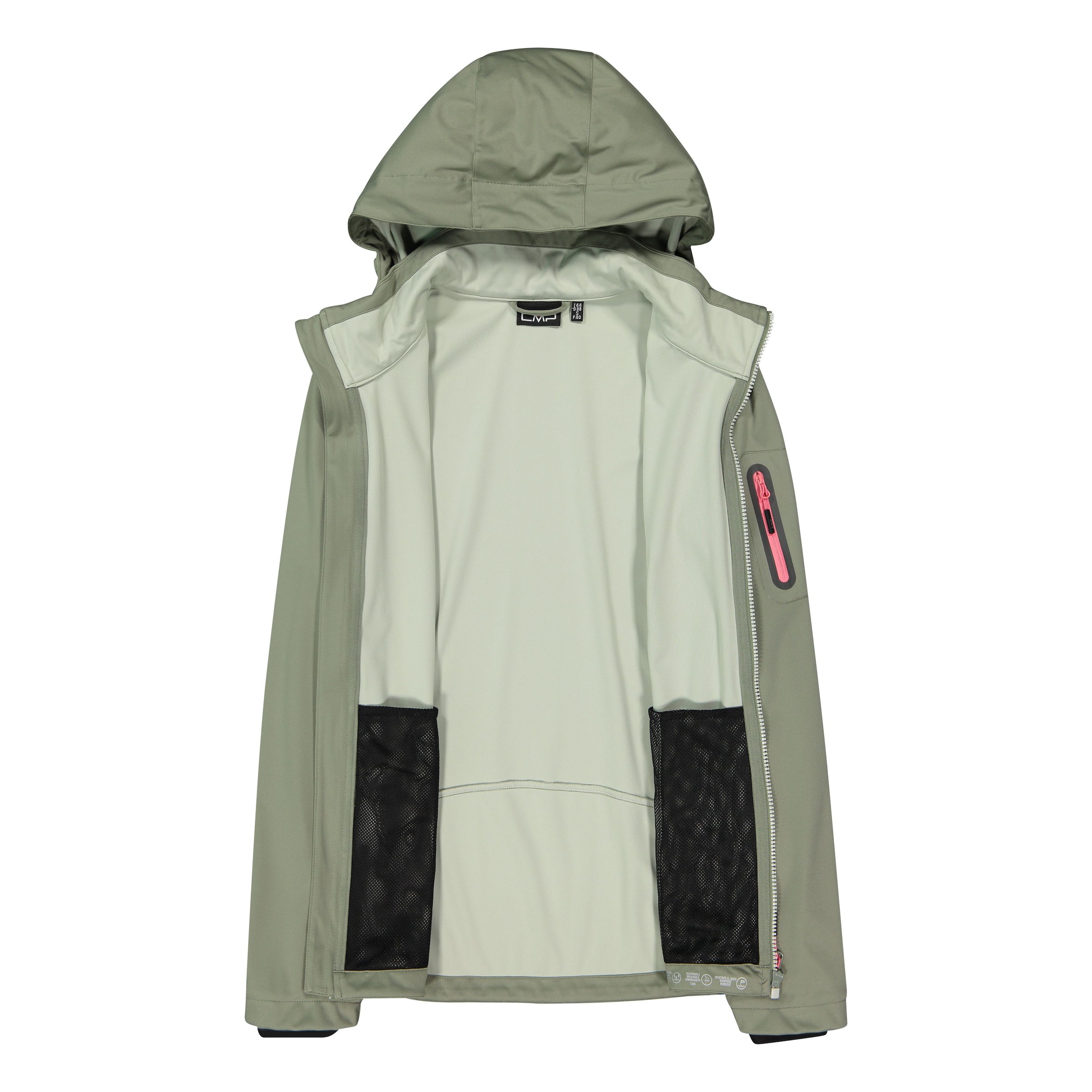 CMP Veste softshell mit Kapuze Atmungsaktiv & Windabweisend & Wasserabweisend & Leichtes Material