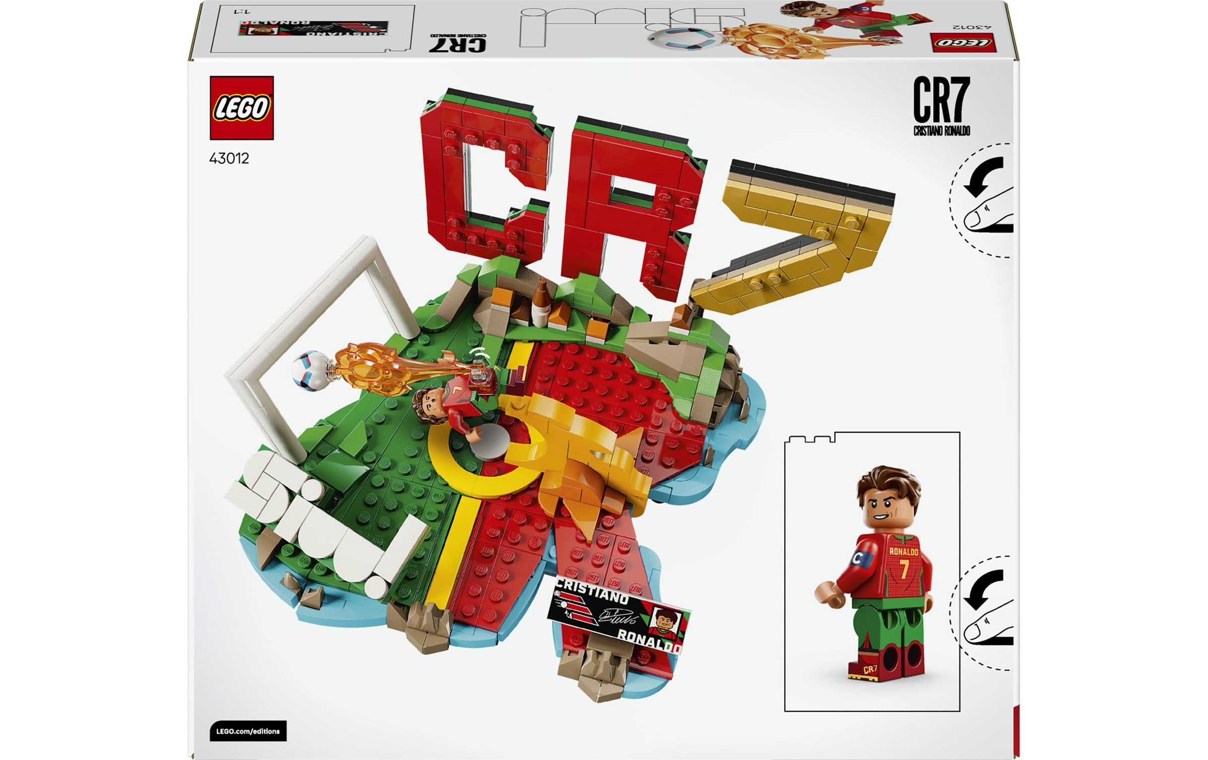 Image of LEGO Konstruktionsspielsteine "Cristiano Ronaldo – Fussball-Highlights (43012), LEGO Editions Football"
