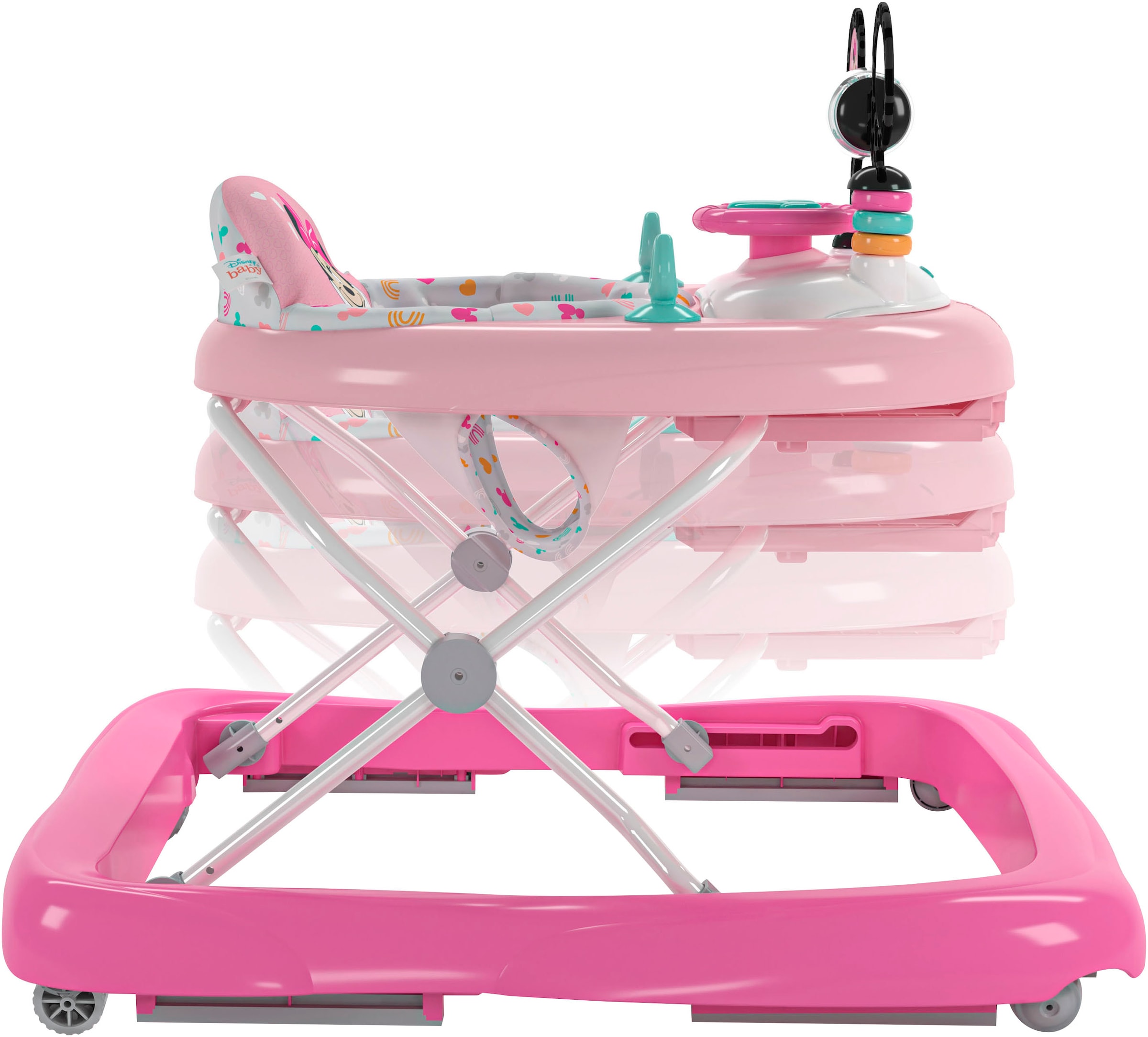 Bright Starts Trotteur »MINNIE MOUSE Tiny Trek™ Walker, Forever Besties™, 2-in-1 Walker« mit Licht und Sound