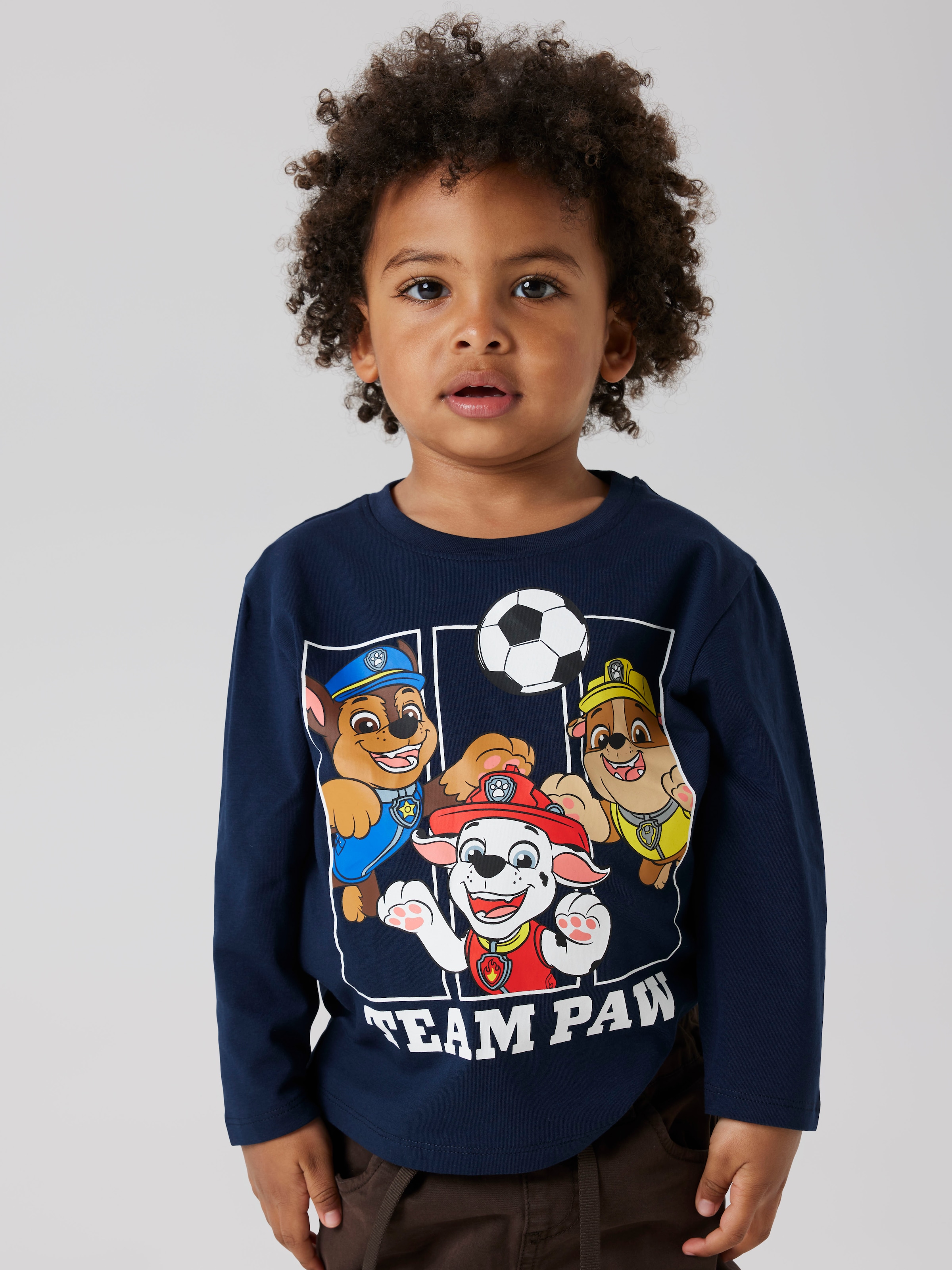 Image of Name It Langarmshirt "NMMJOLL PAW NREG LS TOP NOOS CPLG"