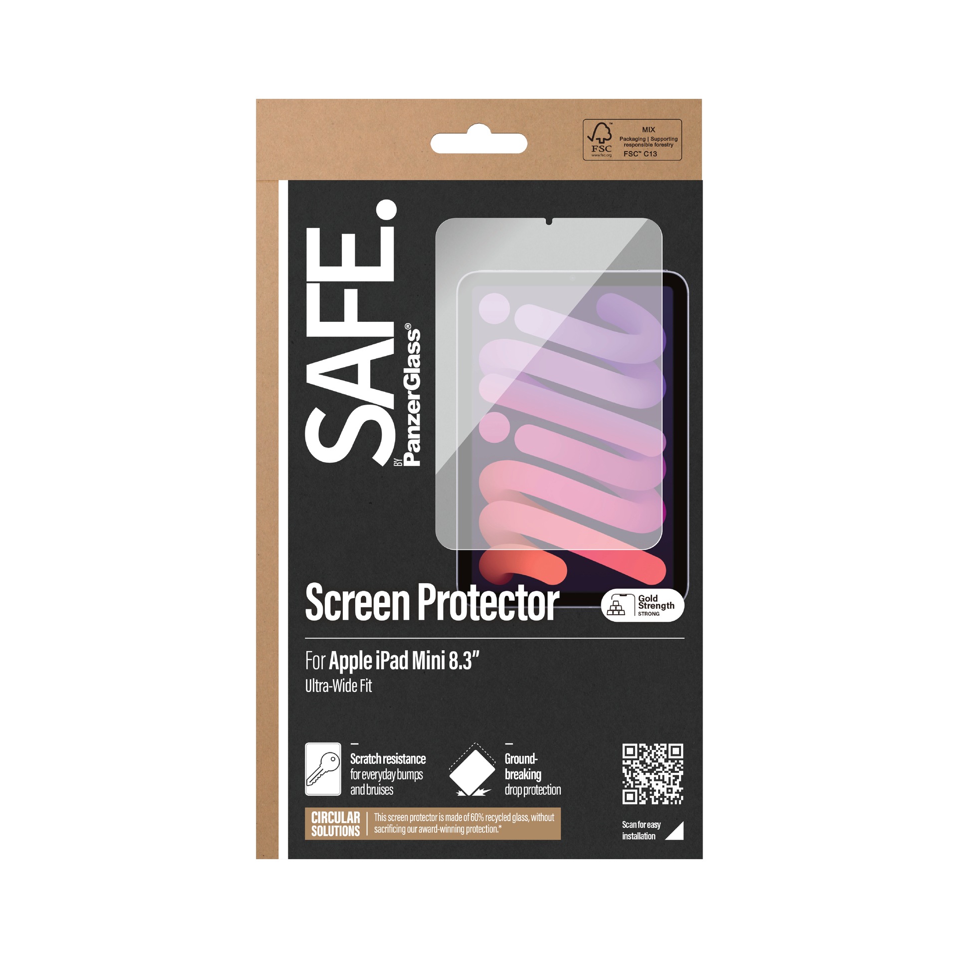 SAFE by PanzerGlass Displayschutzglas »Ultra-Wide Fit Screen Protection«, für Apple iPad Mini 8.3'', Displayschutzfolie, Schutzfolie, Bildschirmschutz, kratz- & stossfest