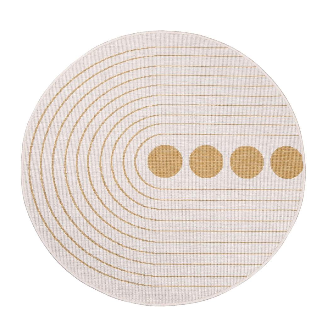 Carpet City Outdoorteppich »DUO RUG 5739« rund 5 mm Höhe Wendeteppich Wetterfest In- & Outdoor, Balkon, Terrasse, Wohnzimmer