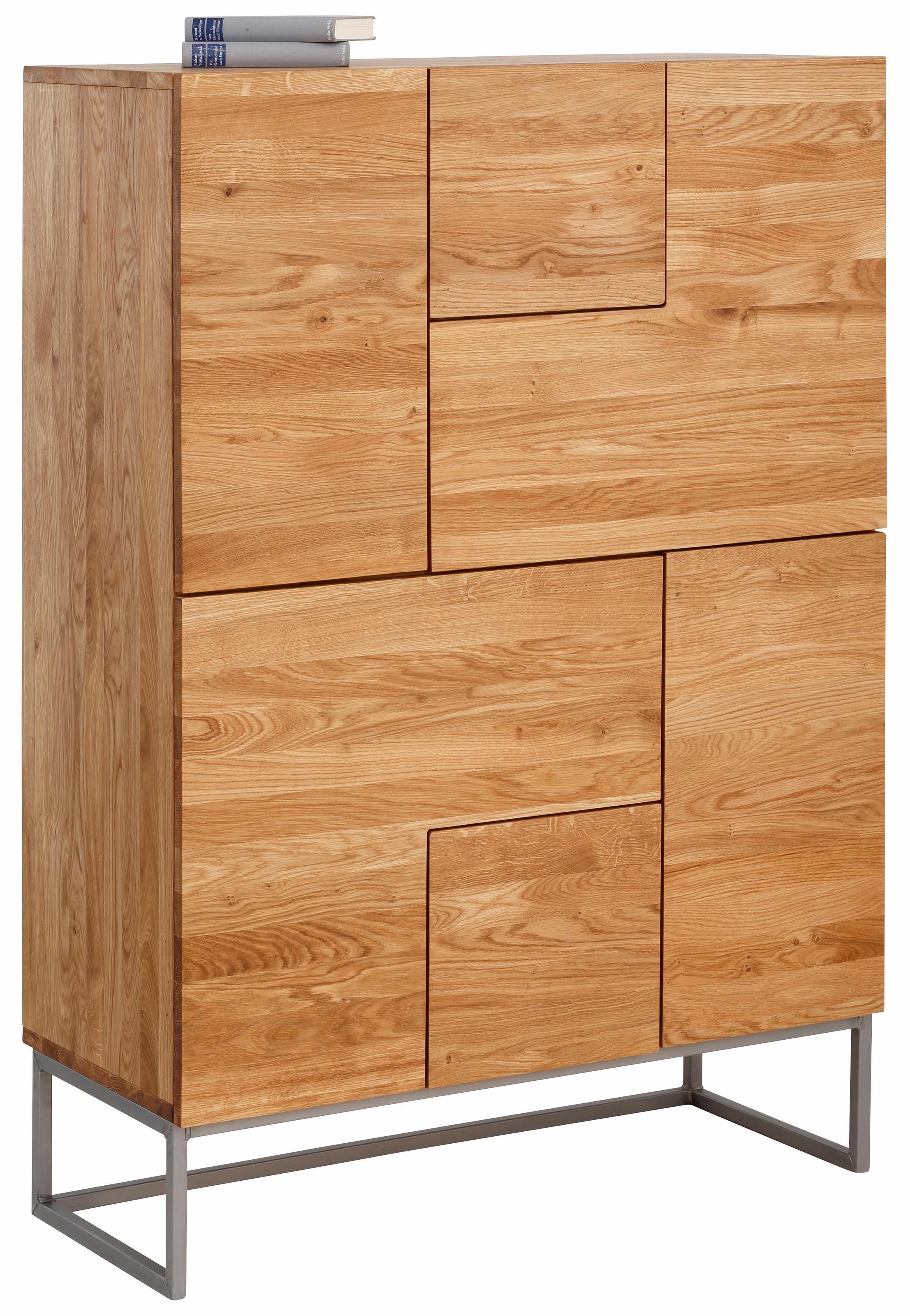 Image of Premium collection by Home affaire Highboard »Svear«, Breite 100 cm aus massiver Eiche bei Ackermann Versand Schweiz