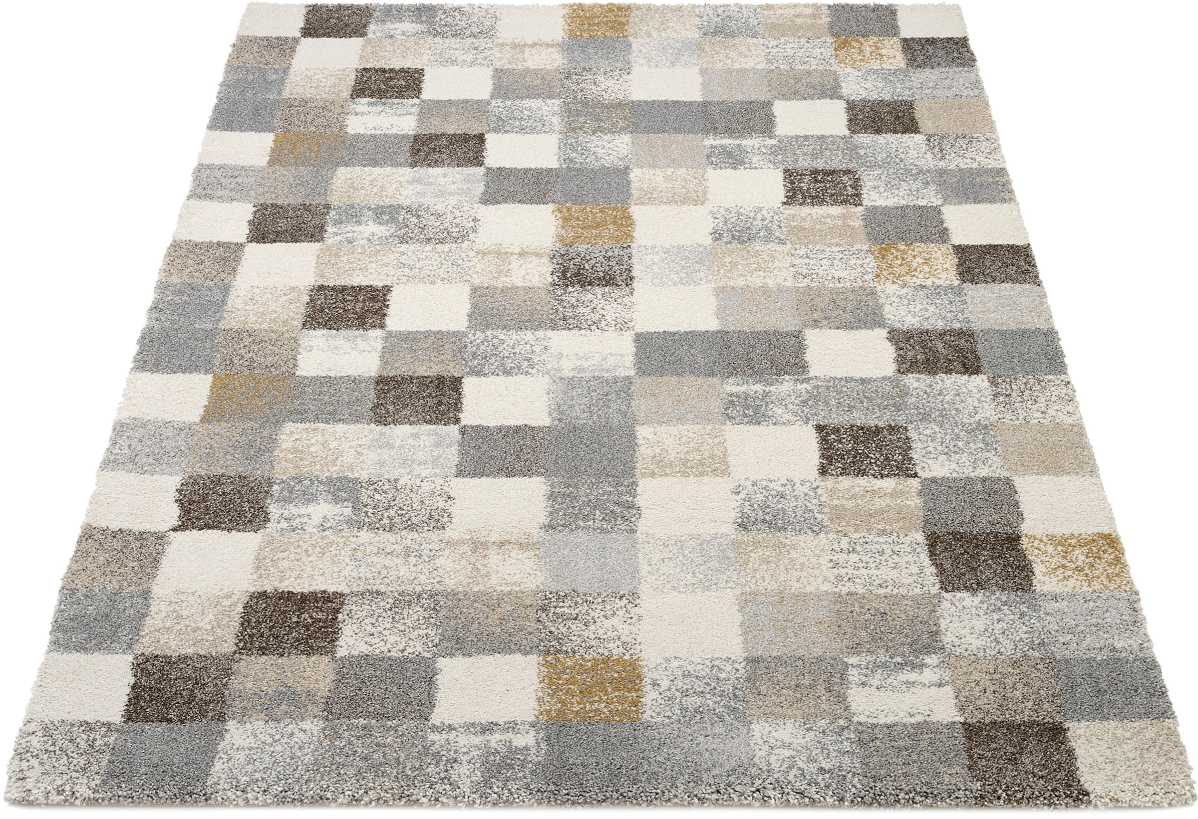 Image of OCI DIE TEPPICHMARKE Teppich "NEW VILLA SQUARES" rechteckig 20 mm Höhe feine Karos, meliert, Wohnzimmer