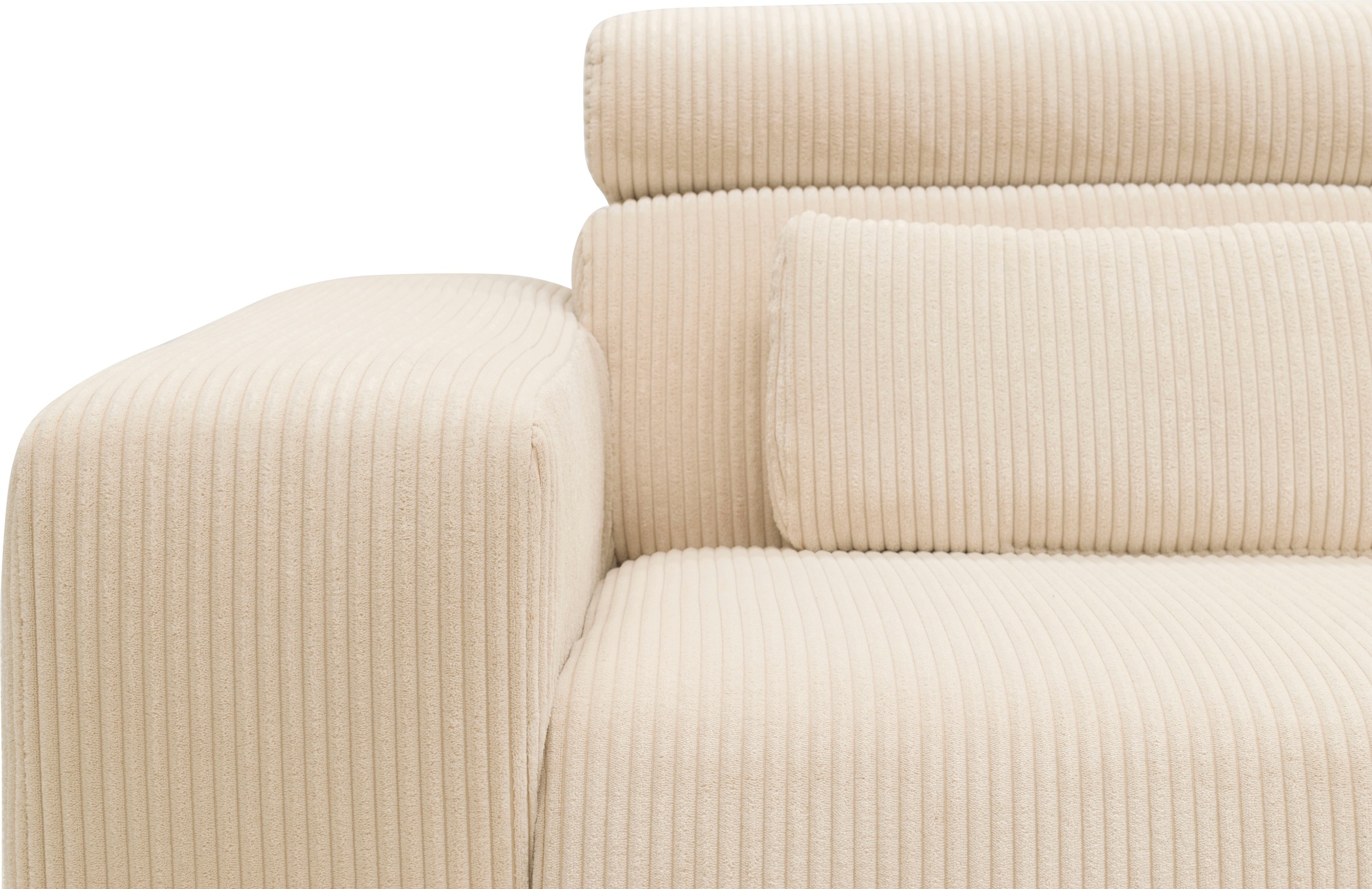 DOMO collection Ecksofa »Brandon grosse Ausführung B/T/H: 289/177/80 cm, auch in Leder und Cord«, mit Kopfteilverstellung, wahlweise Sitztiefenverstellung, L-Form