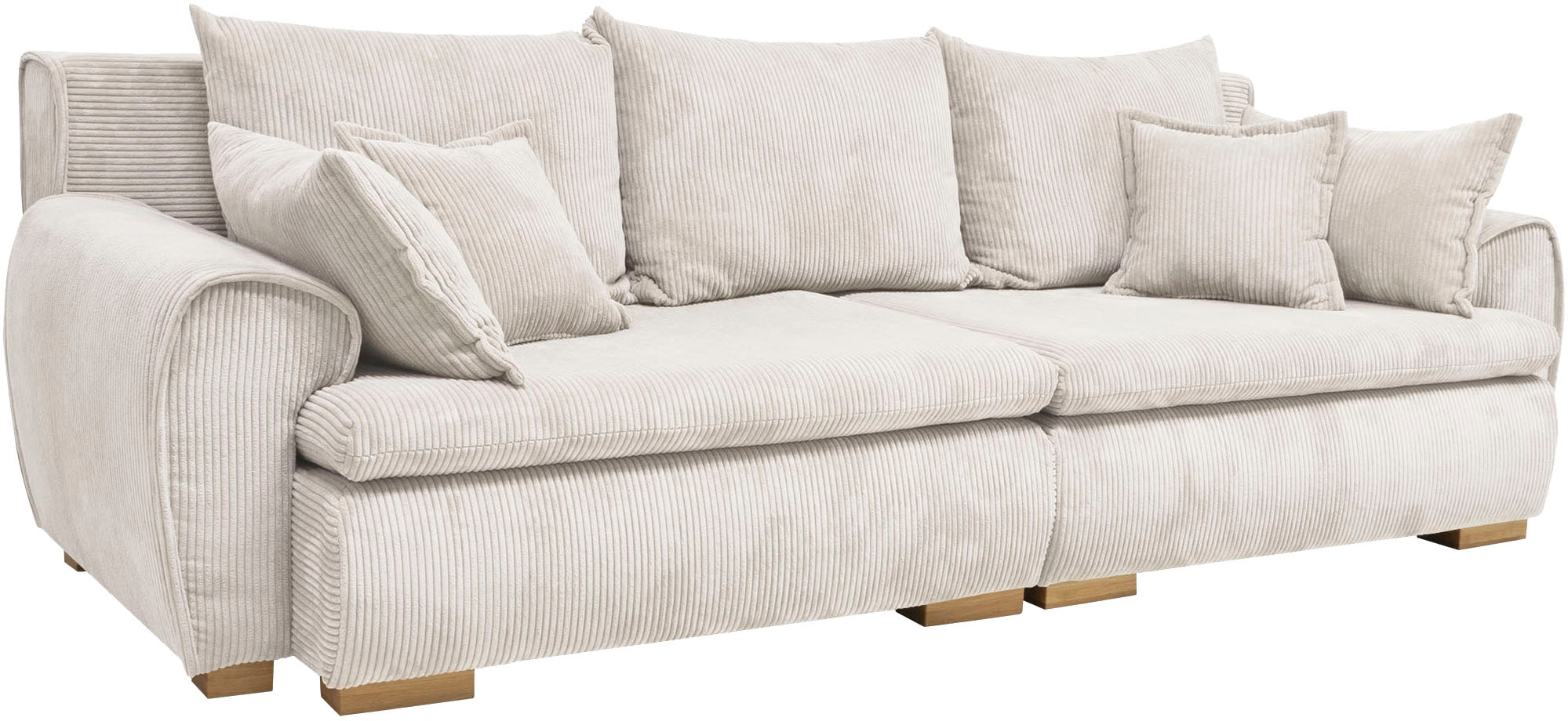 Home affaire Big-Sofa »Katja, B: 275 cm« Mega-Sofa mit 4 Zierkissen