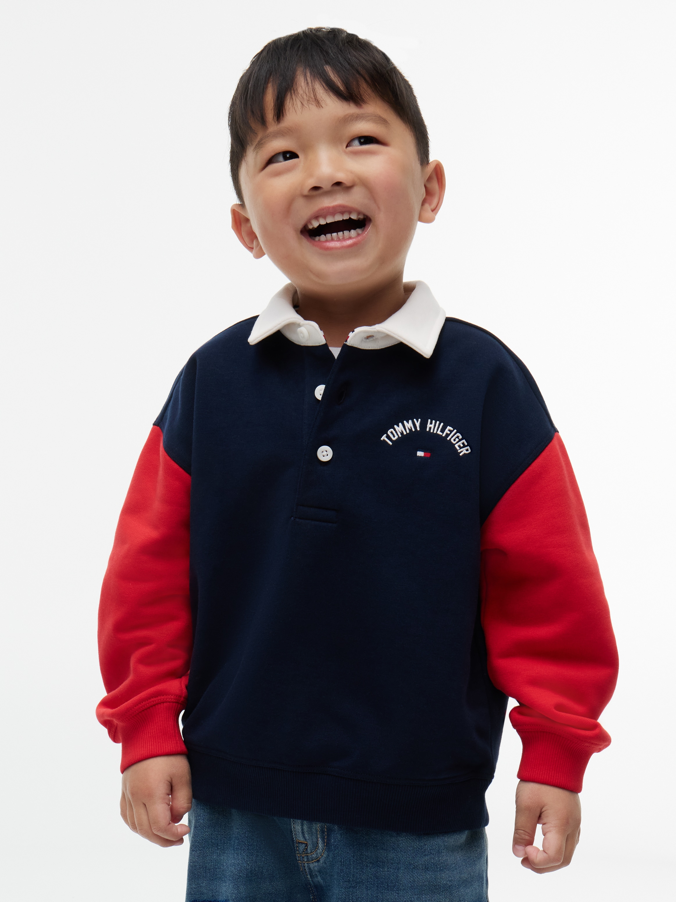 Image of Tommy Hilfiger Sweatshirt, Polokragen & Knopfleiste, für Kinder