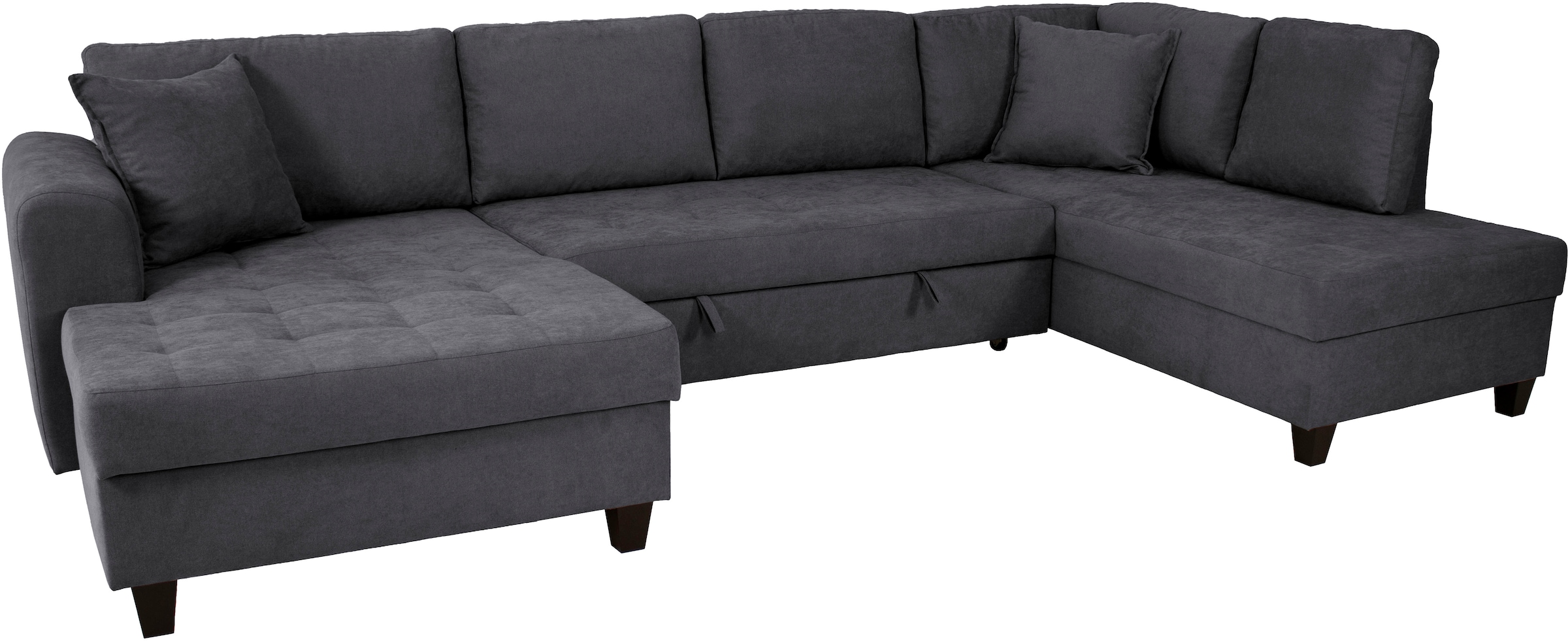 Trends by HG Paysage de salon »Moritz, U-Form« inkl. Bettfunktion und Bettkasten, inkl. 2 Zierkissen