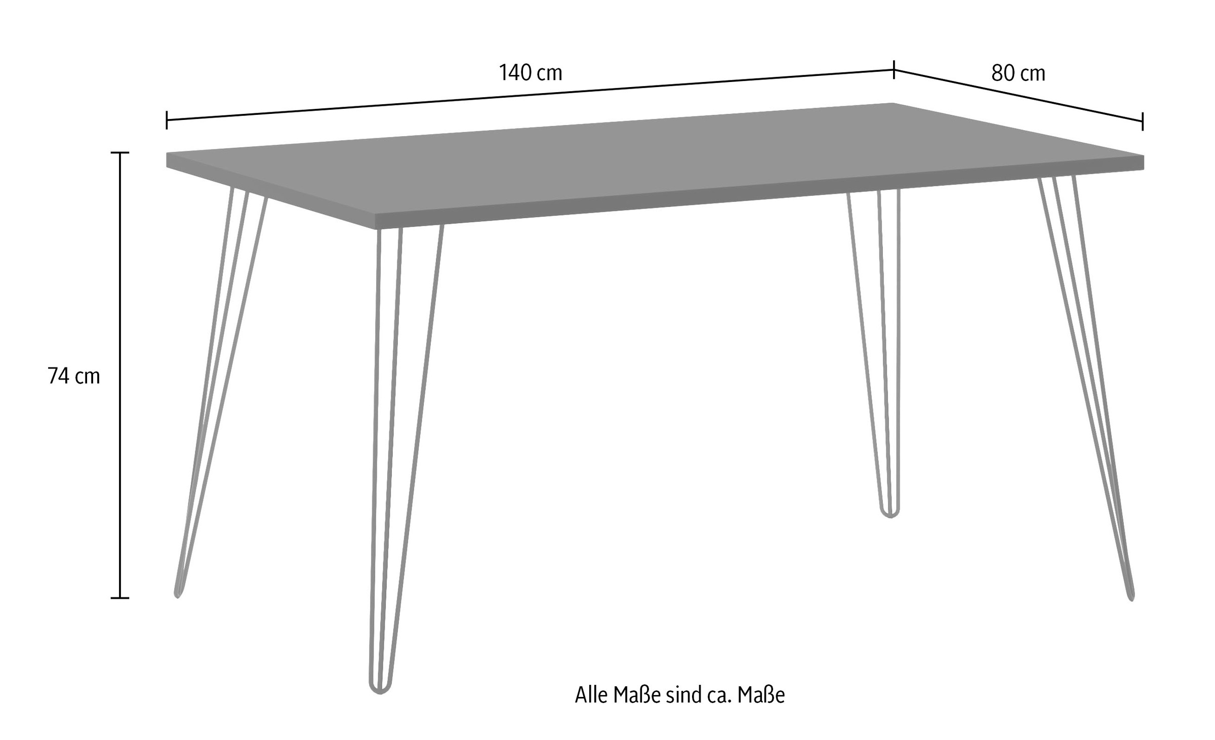 Schildmeyer Schreibtisch »Hank, MADE IN GERMANY, Breite 140 cm«, Metallfüsse