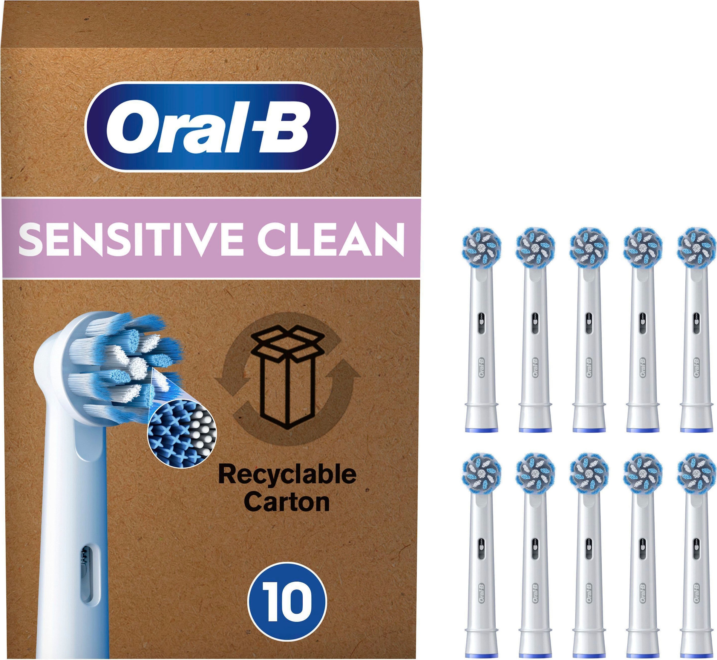 Oral-B Aufsteckbürsten »Pro Sensitive Clean«, X-förmige Borsten