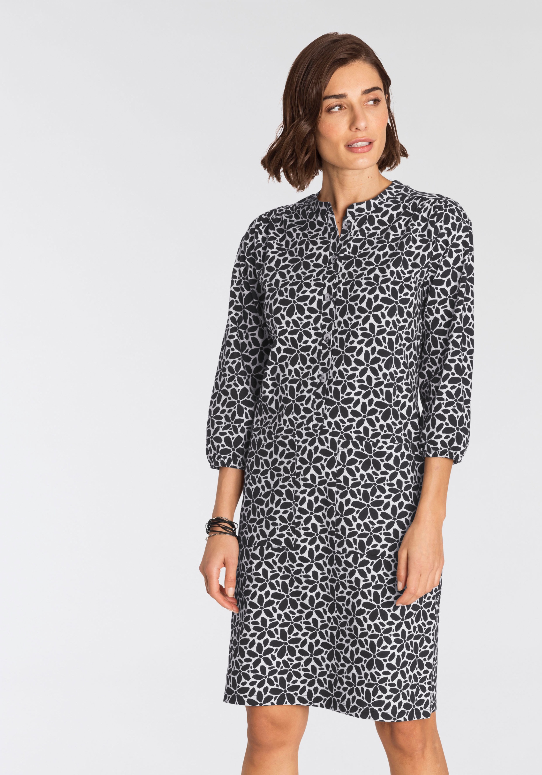 Image of Boysen's Jerseykleid, Knopfleiste bis zur Taille bei Ackermann Versand Schweiz