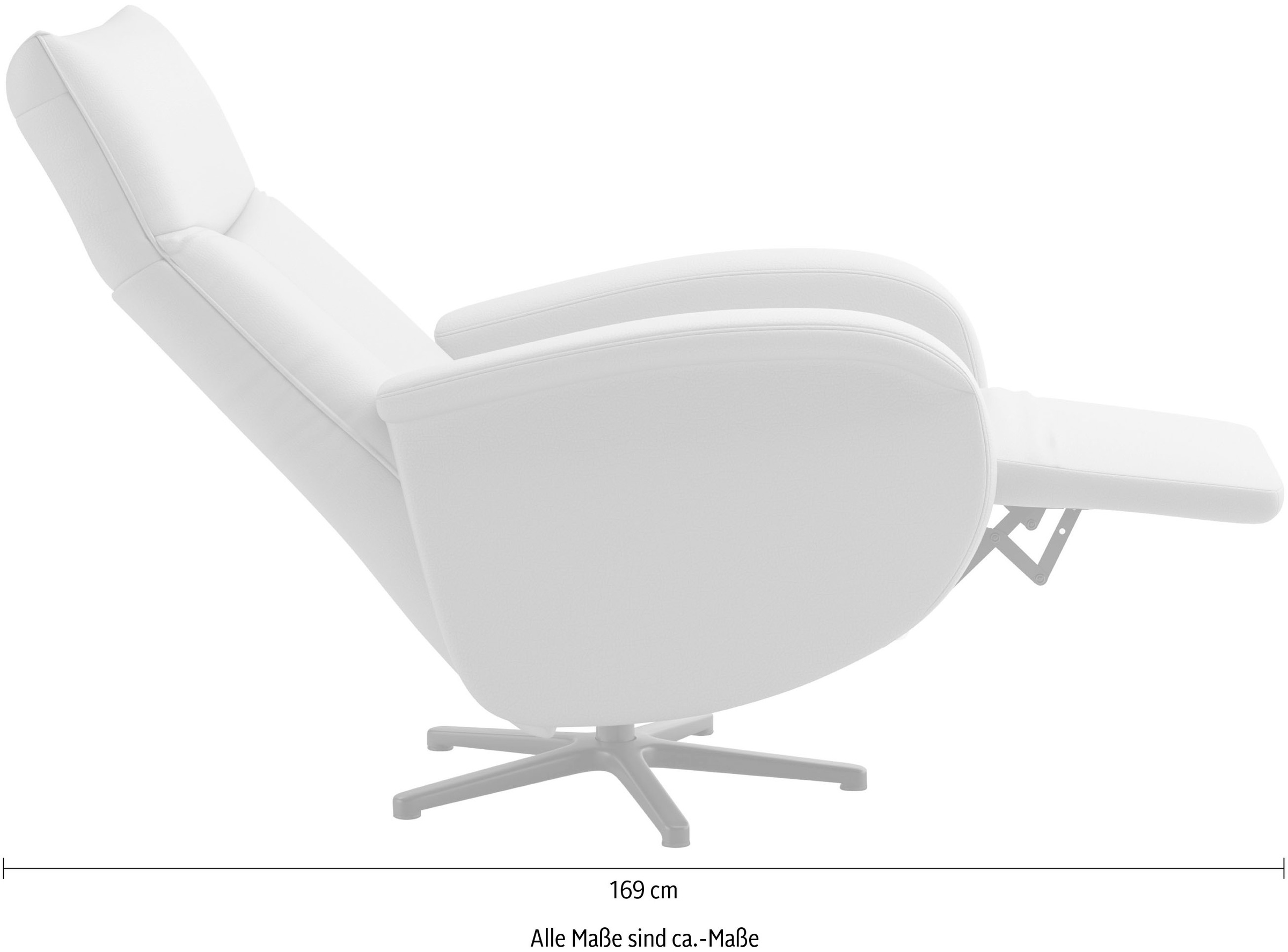 sit&more Fauteuil TV »Juma, inkl. Drehfunktion & Kopfteilverstellung« hauteur accoudoir 64 cm, option aide au lever, 2 moteurs et batterie