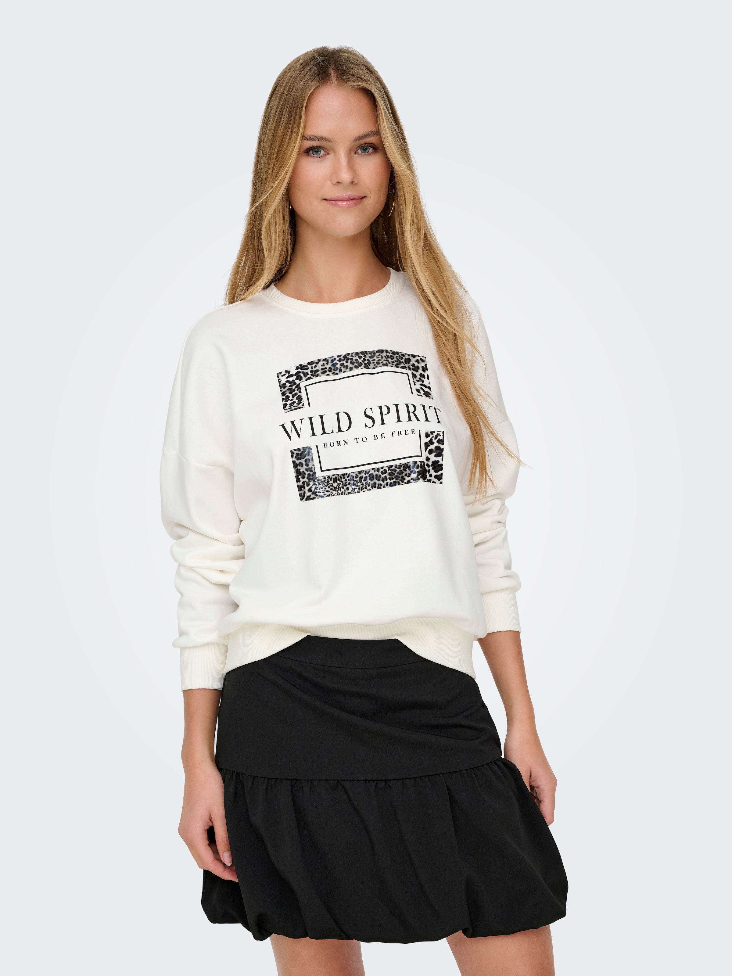 ONLY Sweatshirt »ONLRUNA L/S O-NECK BOX CC SWT«