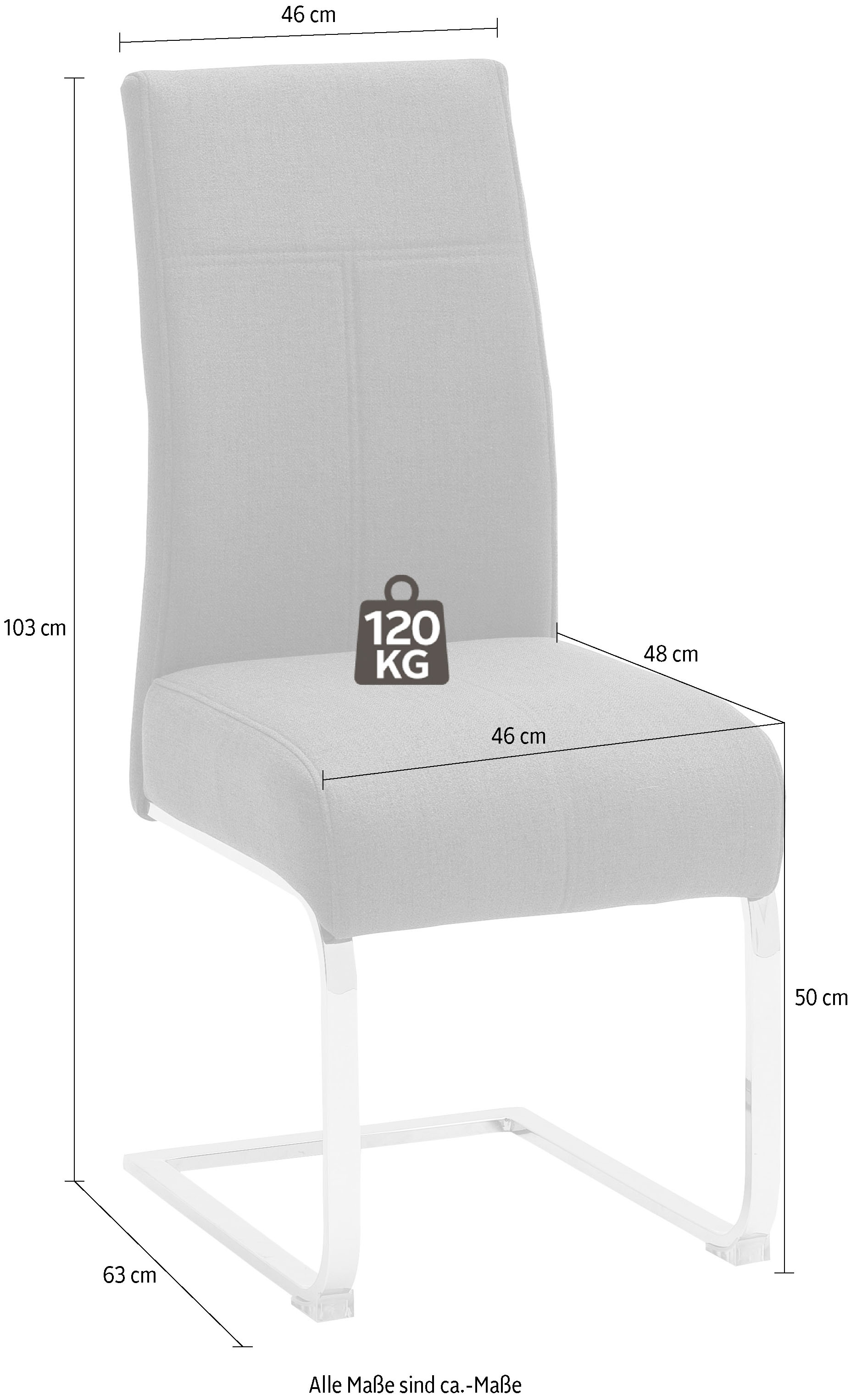 MCA furniture Esszimmerstuhl »Foshan«, (Set), 2 Resistant, maintenant Kg mit bis 120 Taschenfederkern, Aqua Stoffbezug, Stuhl Stoffbezug St