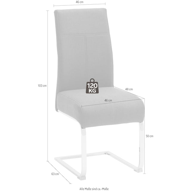 MCA furniture Esszimmerstuhl »Foshan«, (Set), 2 St., Stoffbezug, Stoffbezug  Aqua Resistant, Stuhl mit Taschenfederkern, bis 120 Kg maintenant