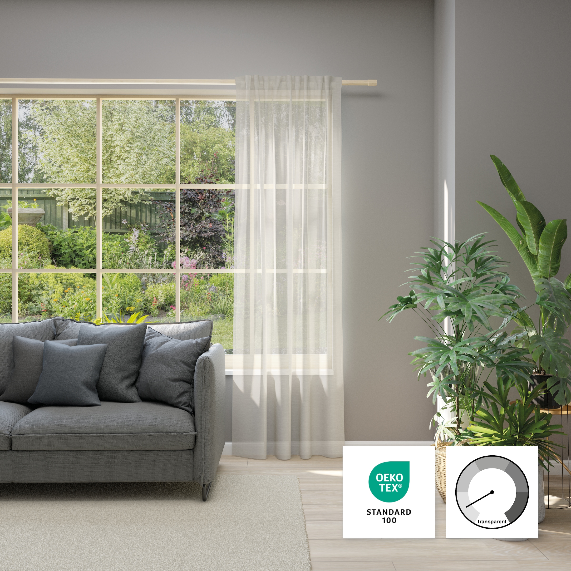 Neutex for you! Rideau »Allure« Bande multifonctionnelle 1 cuis tlg. écharpe avec bande multifonction, largeur 140 cm, sur mesure