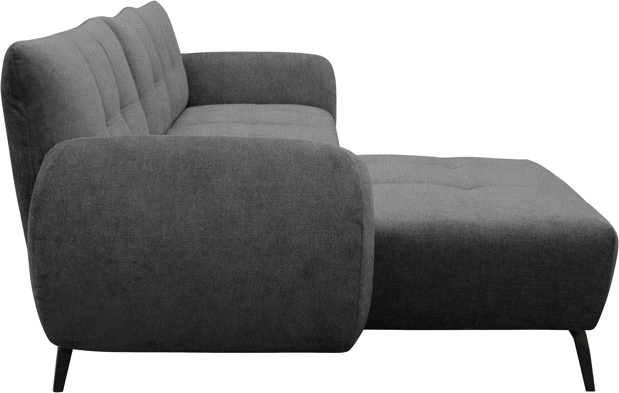 GOODproduct Ecksofa »Viborg 261 x 140 cm, mit Steppungen, elegant, modern« L-Form, pflegeleichter Bezug, hohe Füsse - passend für Saugroboter!