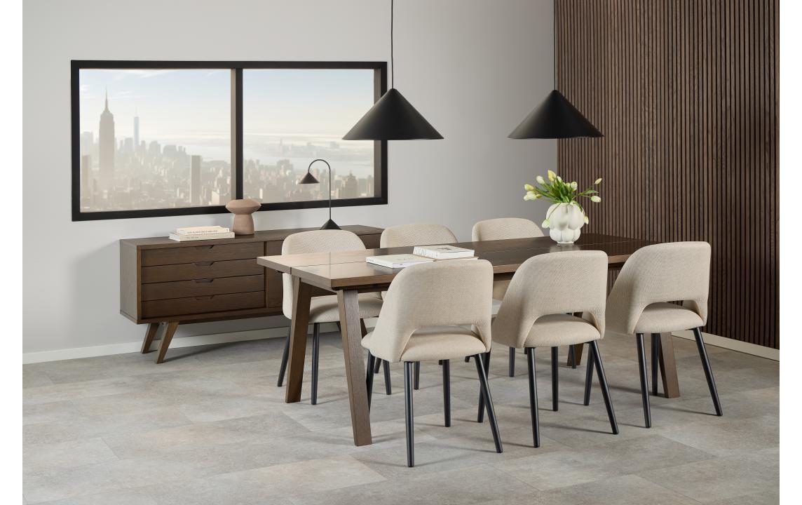 AC Design Sideboard »A-Line 160 x 45 x 72 cm« Elegante Anrichte in weiss pigmentierter Eiche