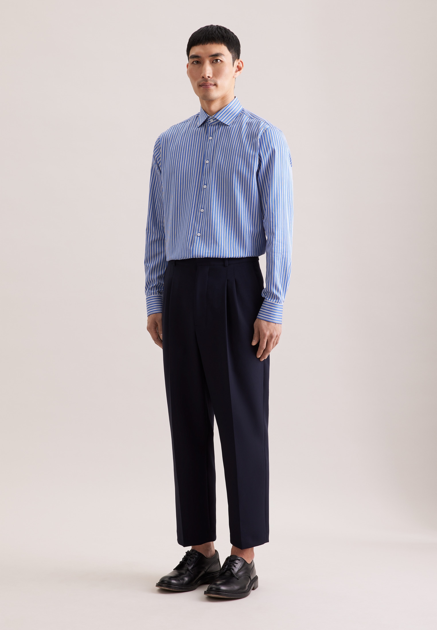 seidensticker Businesshemd »Schwarze Rose« Regular 1/1 Kentkragen Gestreift