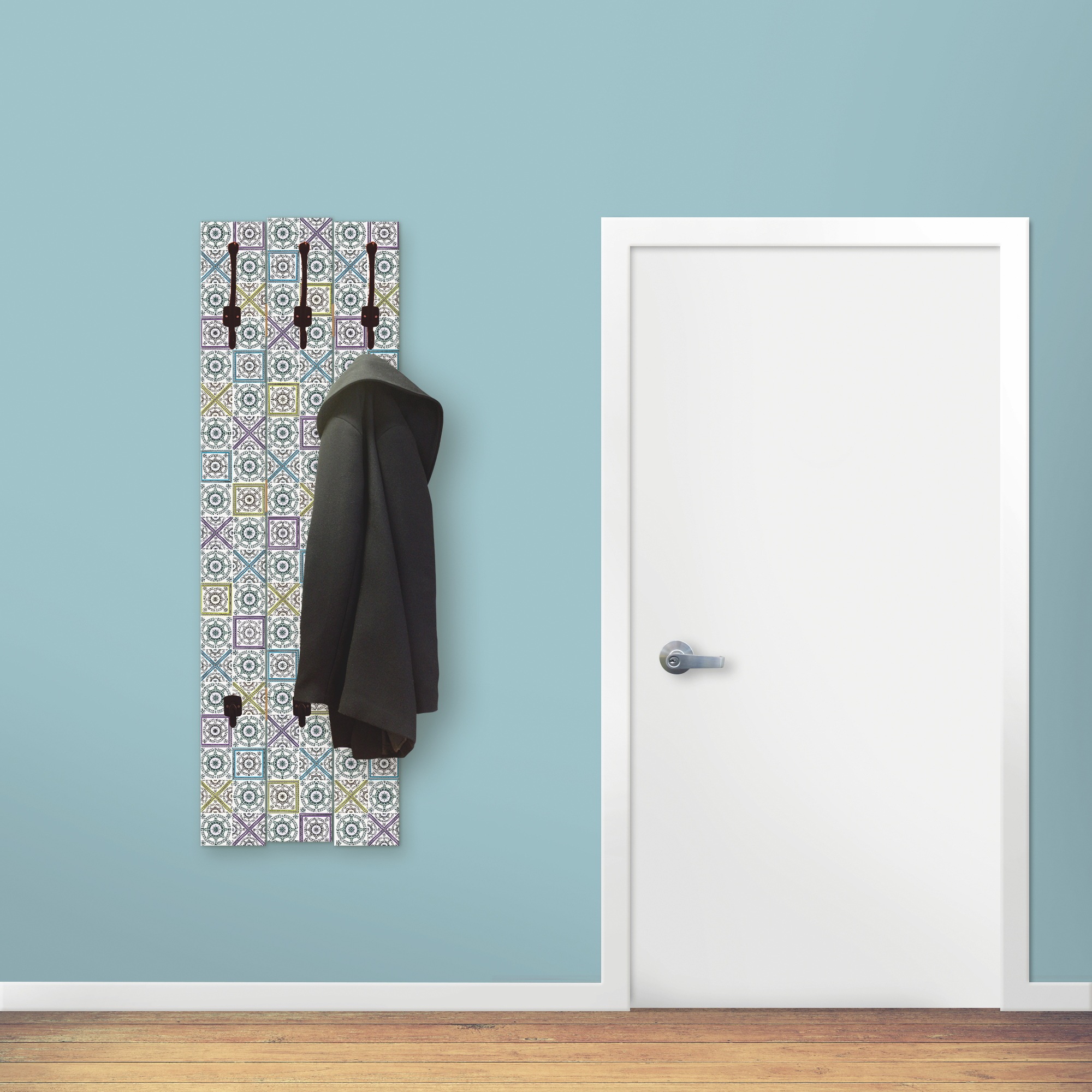 Image of Artland Garderobenleiste »Orientalischer Traum«, platzsparende Wandgarderobe aus Holz mit 5 Haken, geeignet für kleinen, schmalen Flur, Flurgarderobe bei Ackermann Versand Schweiz