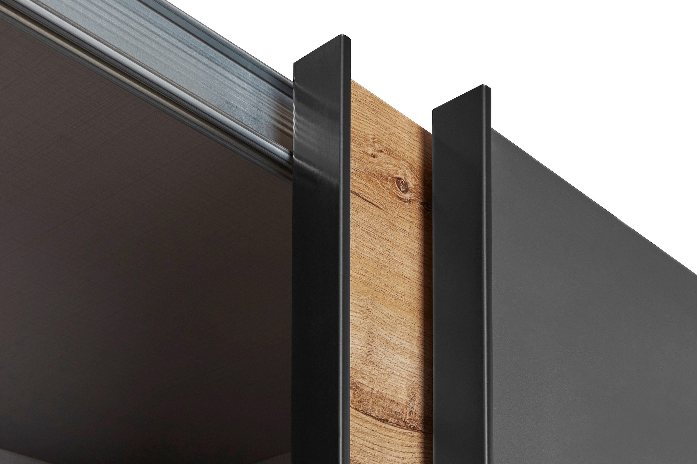 Wimex Armoire à portes coulissantes »Malmö, Kleiderschrank wahlweise mit oder ohne Spiegel« Kleiderschrank im Industrial Design, 225 oder 270cm breit