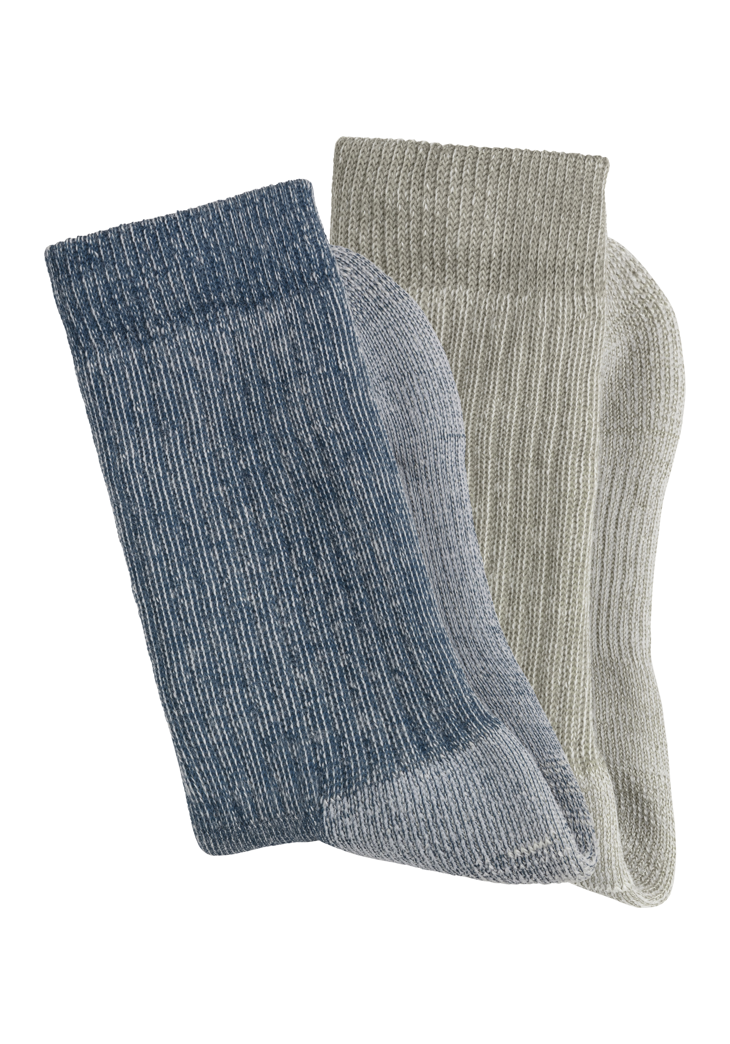 Wandersocken, (2 Paar), Wollsocken aus flauschigem Material mit 65% Wolle