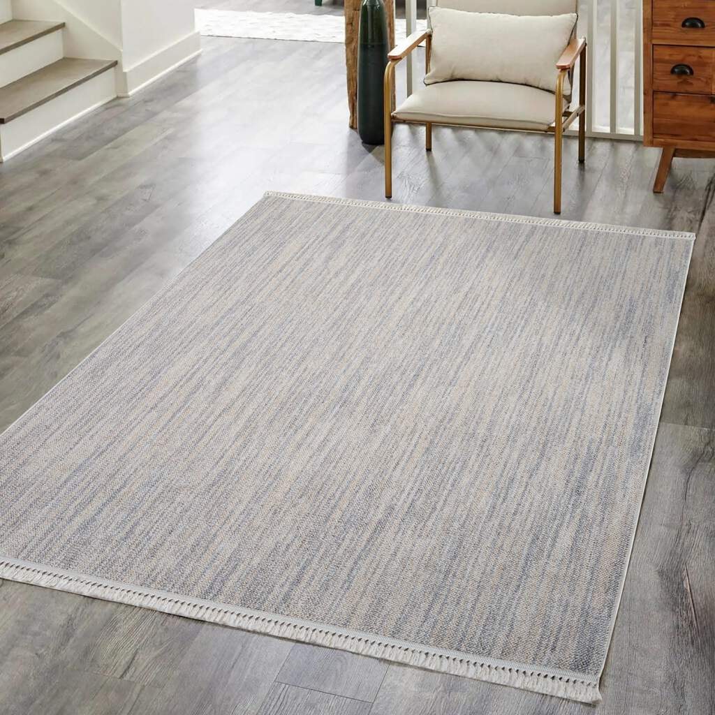 Image of Carpet City Teppich "CLASICO 0052" rechteckig 11 mm Höhe Läufer, Kurzflor, Hochtief-Muster, Boho, Fransen, Wohnzimmer