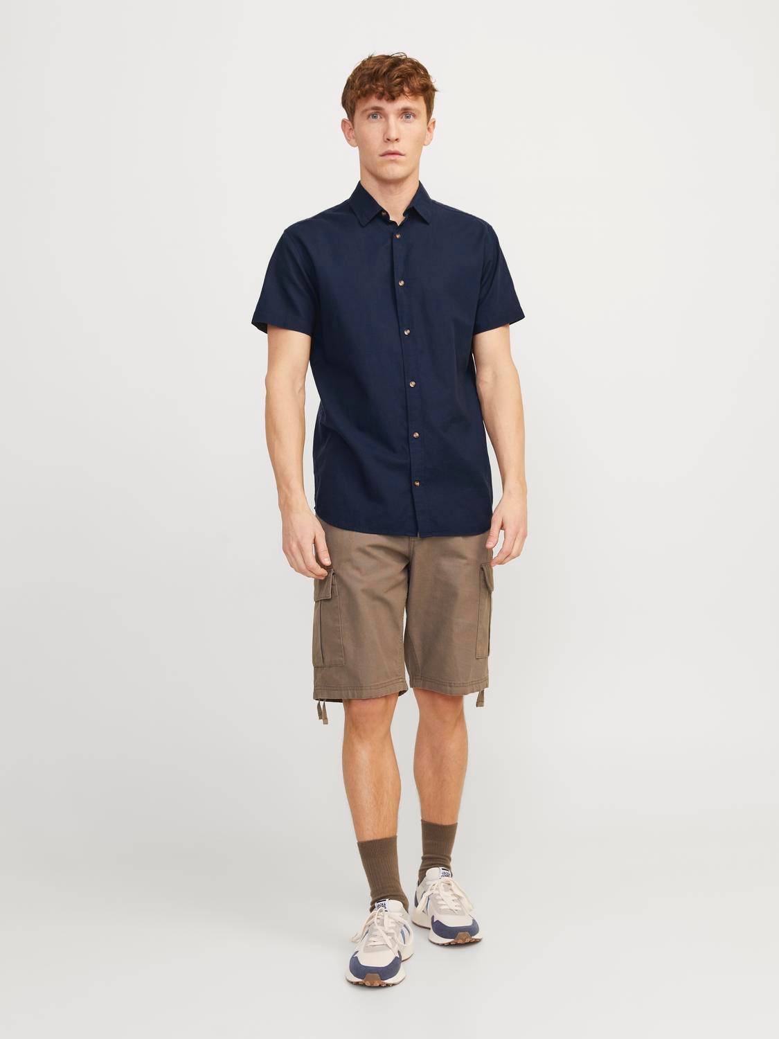 Jack & Jones Kurzarmhemd »JJESUMMER LINEN BLEND SHIRT SS SN«