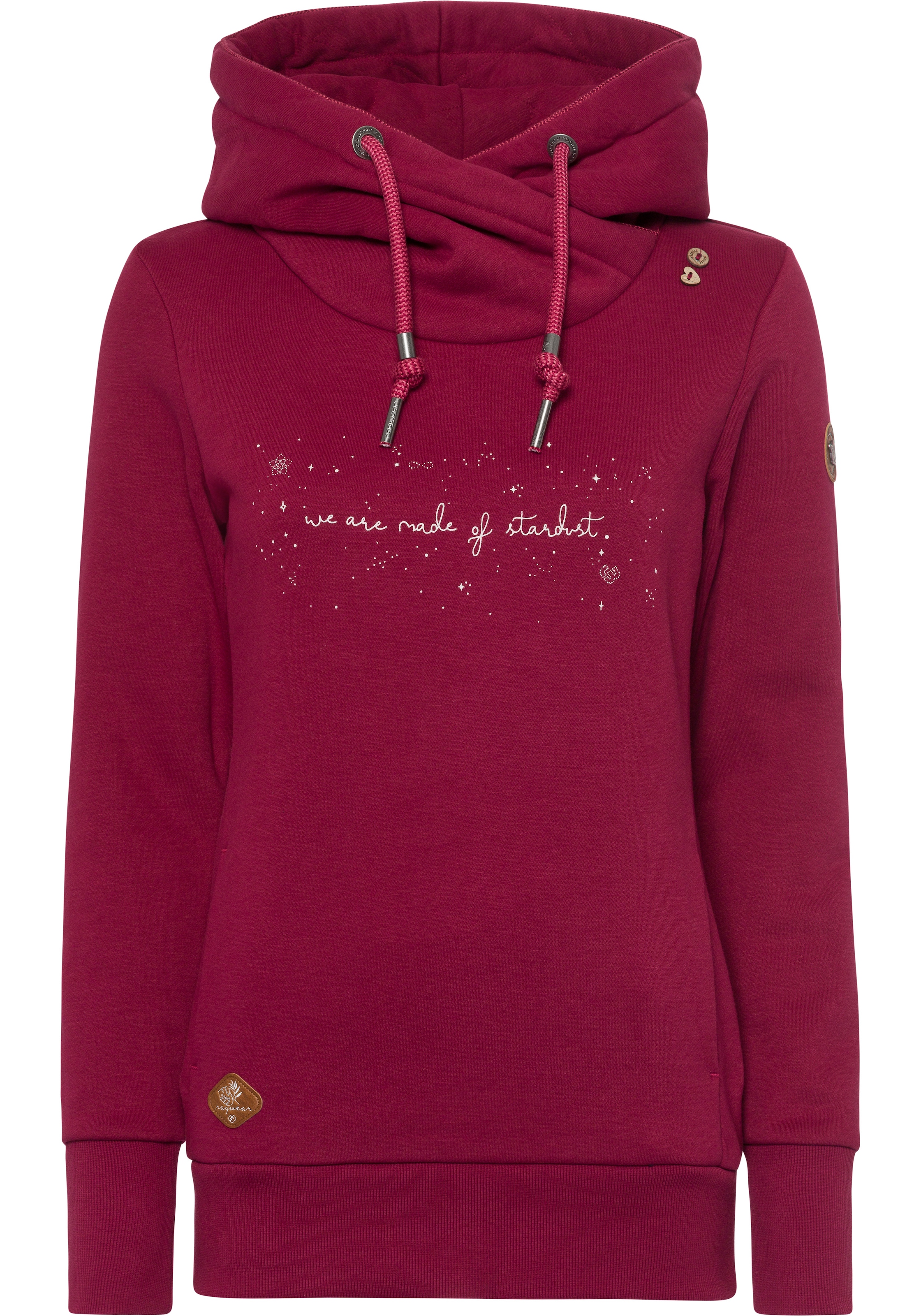 Ragwear Sweater »GRIPY BUTTON O STARDUST«, mit Statement-Front-Print "We are made of Stardust"