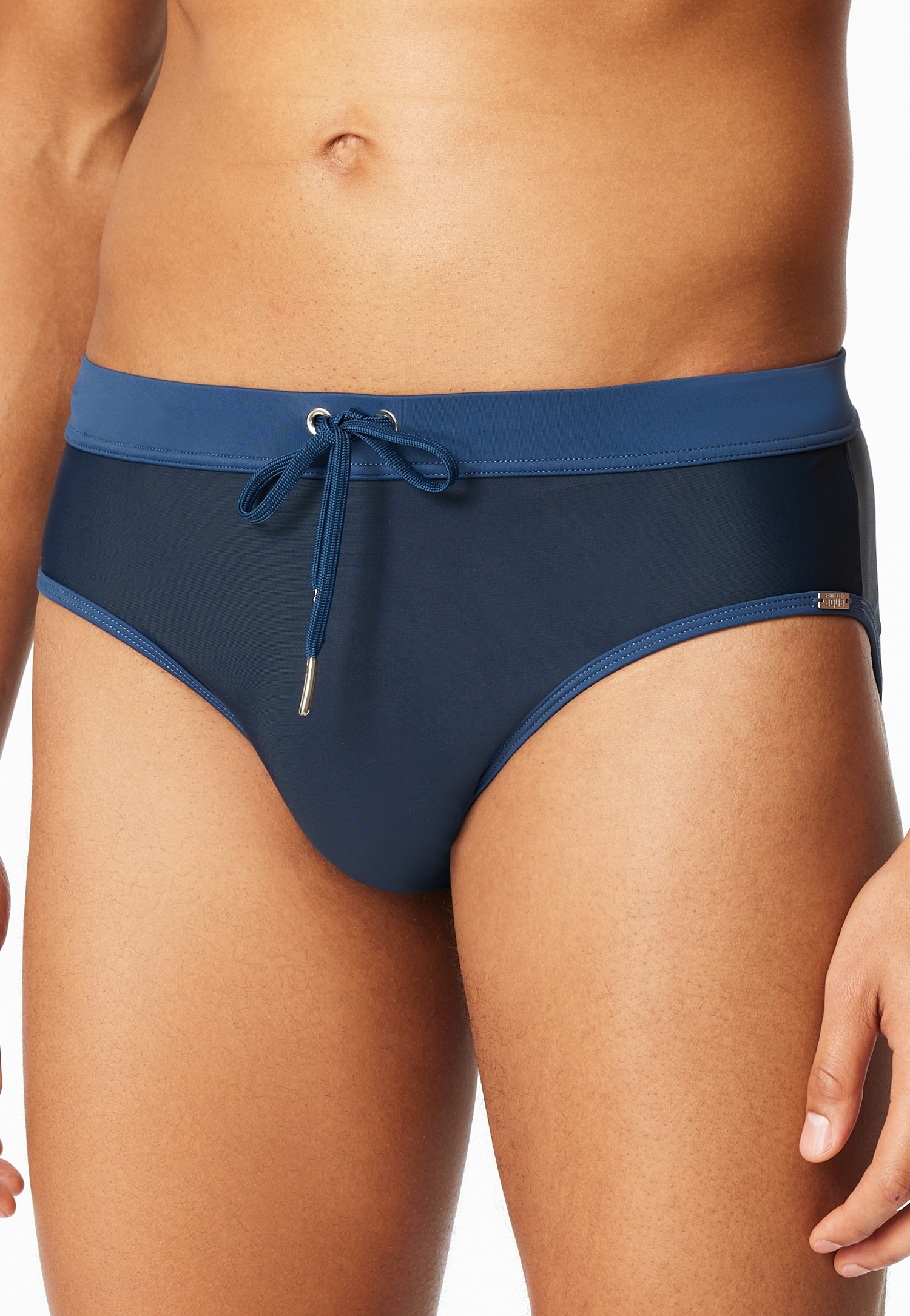 Image of Schiesser Badeslip "Aqua" kontrastfarbener Bund mit Kordel