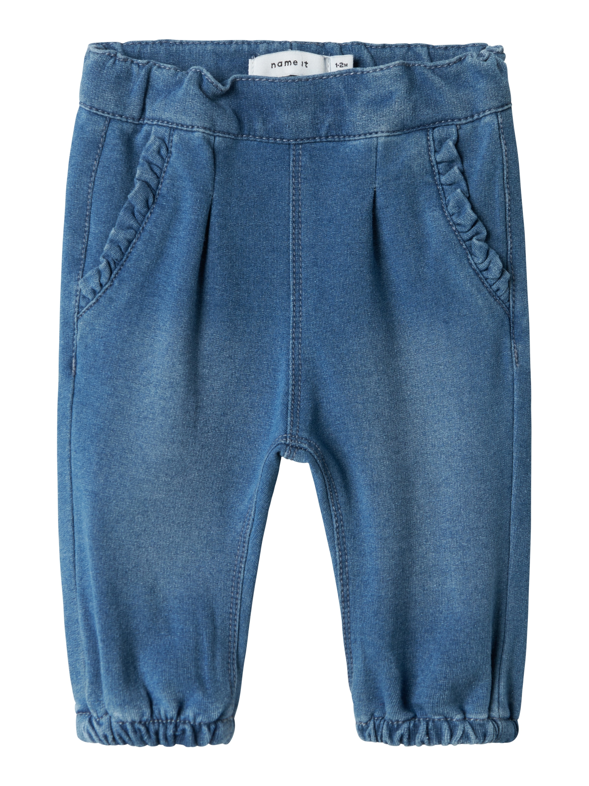 Sweatjeans »NBFBELLA ROUND JEANS 6101-TR NOOS«, mit coolen Abriebeffekten