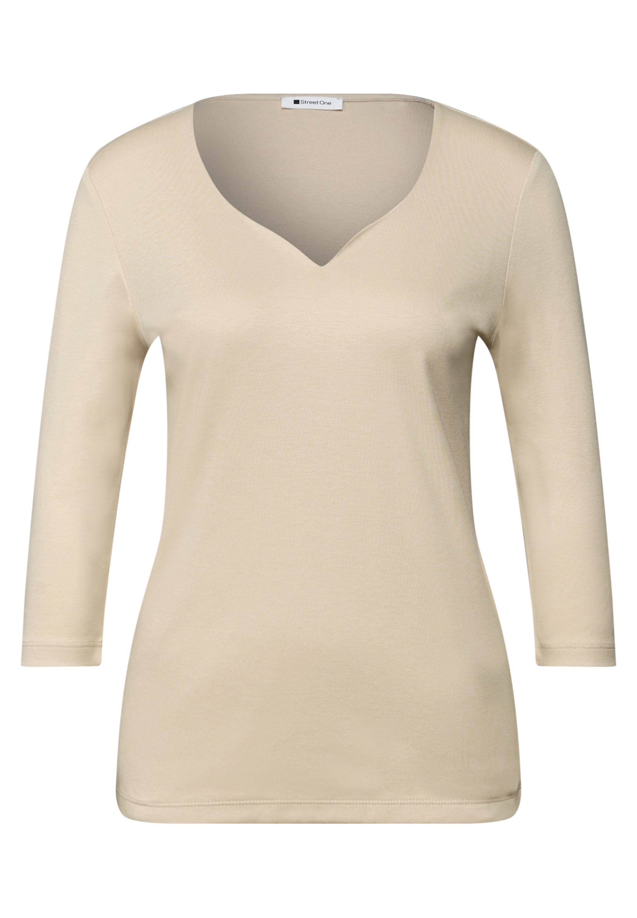 STREET ONE T-shirt à manches 3/4 »Style ADA« mit Herzausschnitt