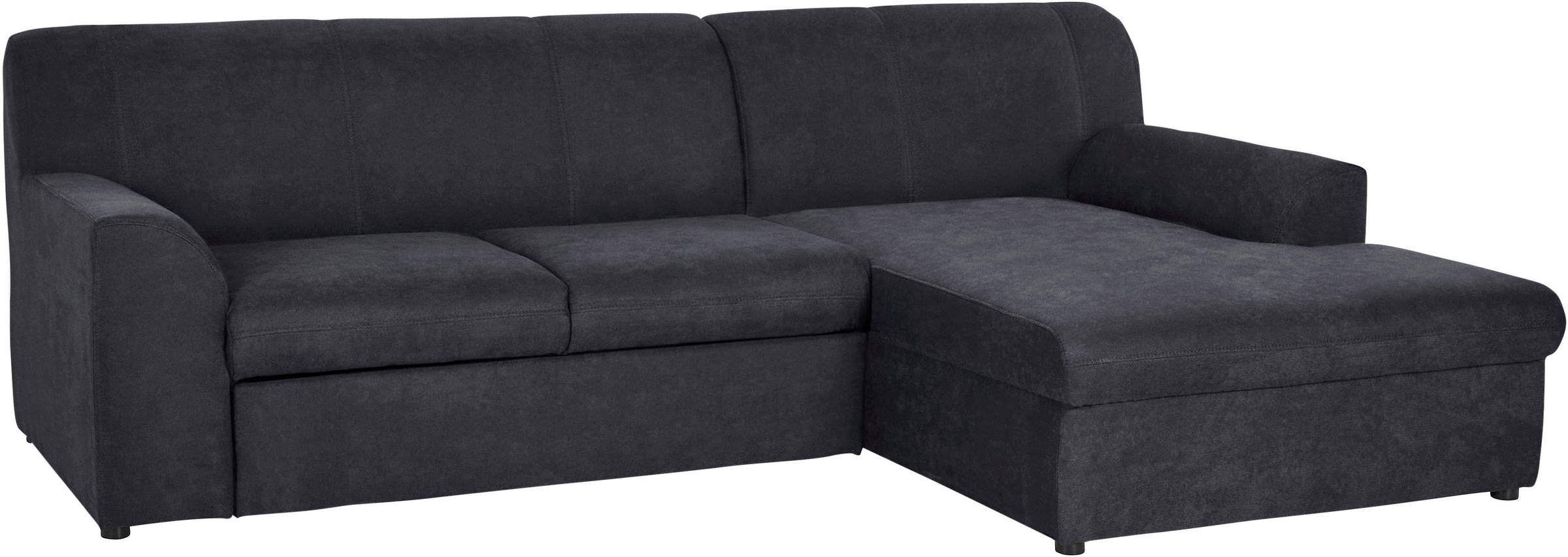 DOMO collection Ecksofa »Topper, elegant und zeitlos, kompaktes Stellmass 245/155cm, L-Form«, mit Recamiere, wahlweise mit Schlaffunktion