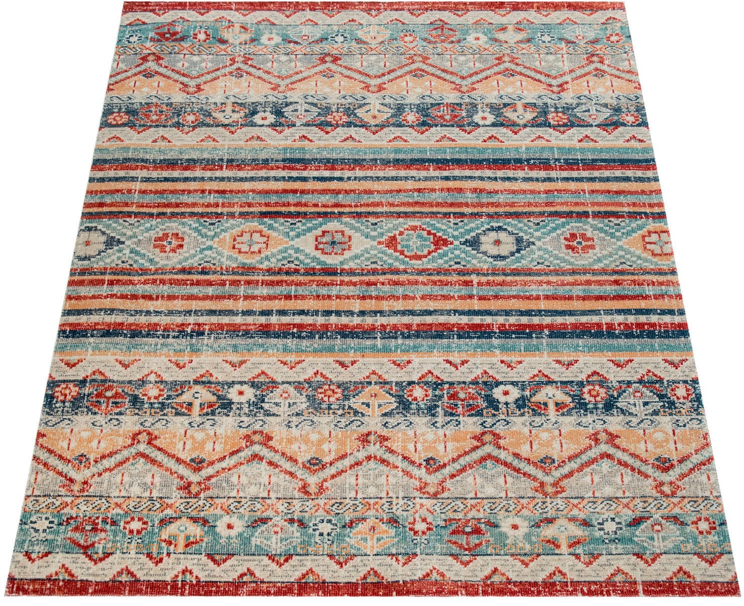 Image of Paco Home Teppich »Mabella 492«, rechteckig, 5 mm Höhe, Flachgewebe, Orient-Optik, Vintage Design, In- und Outdoor geeignet, ideal im Wohnzimmer & Schlafzimmer bei Ackermann Versand Schweiz