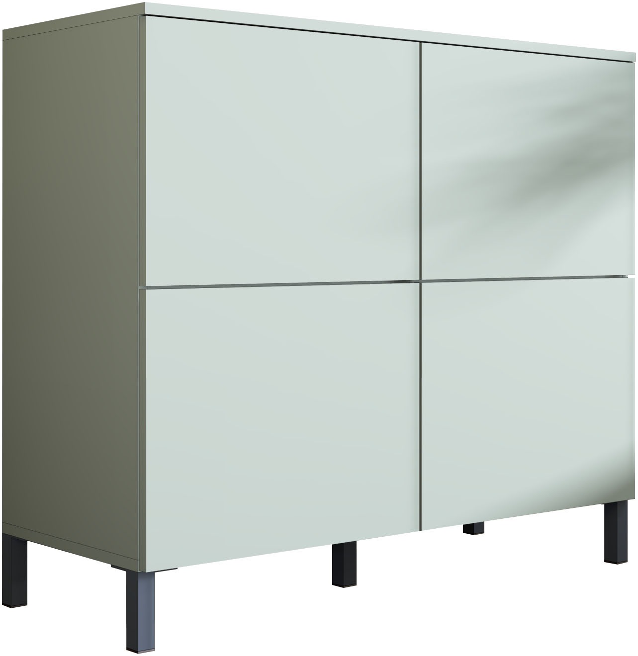 borchardt Möbel Kommode "Haama, Sideboard mit Metallfüßen, Push-to-open-Technik, Breite 93 cm" Drucköffner (Push-To-Open), höhenverstellbarer Einlegeboden