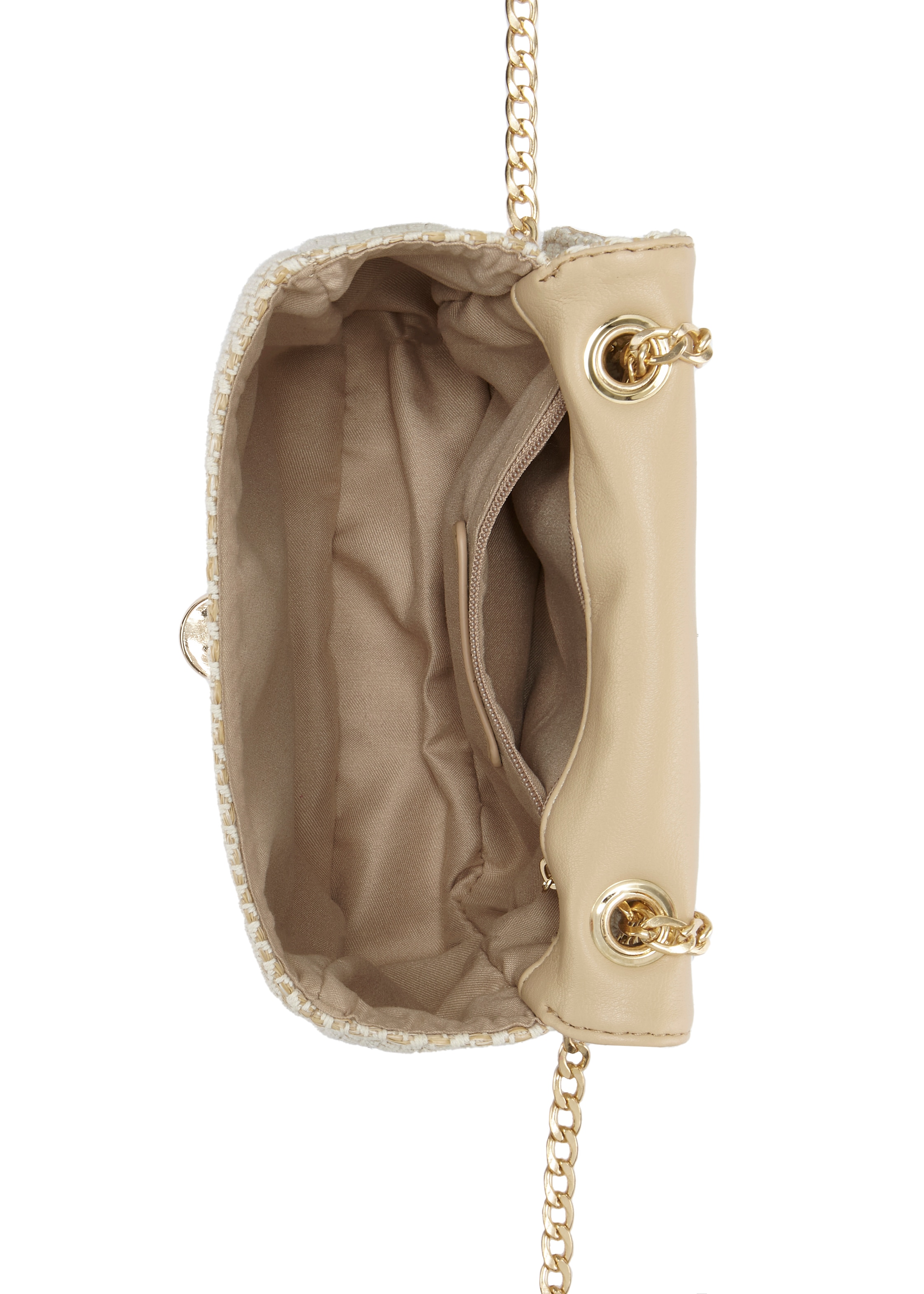 Vivance Umhängetasche »Minibag«, Handtasche, Henkeltasche, Bast-Optik, Crossbody Bag VEGAN