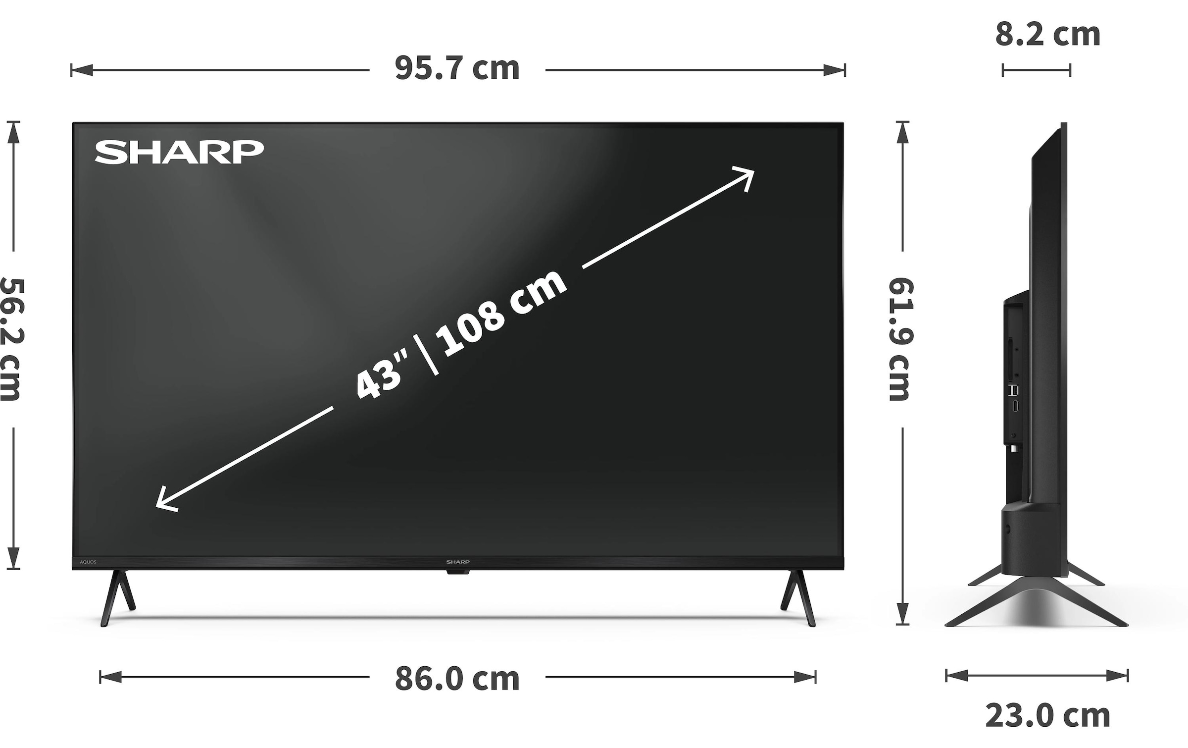 Sharp LED-Fernseher »4T-C43HLx« 108 cm/43 ″ Smart-TV