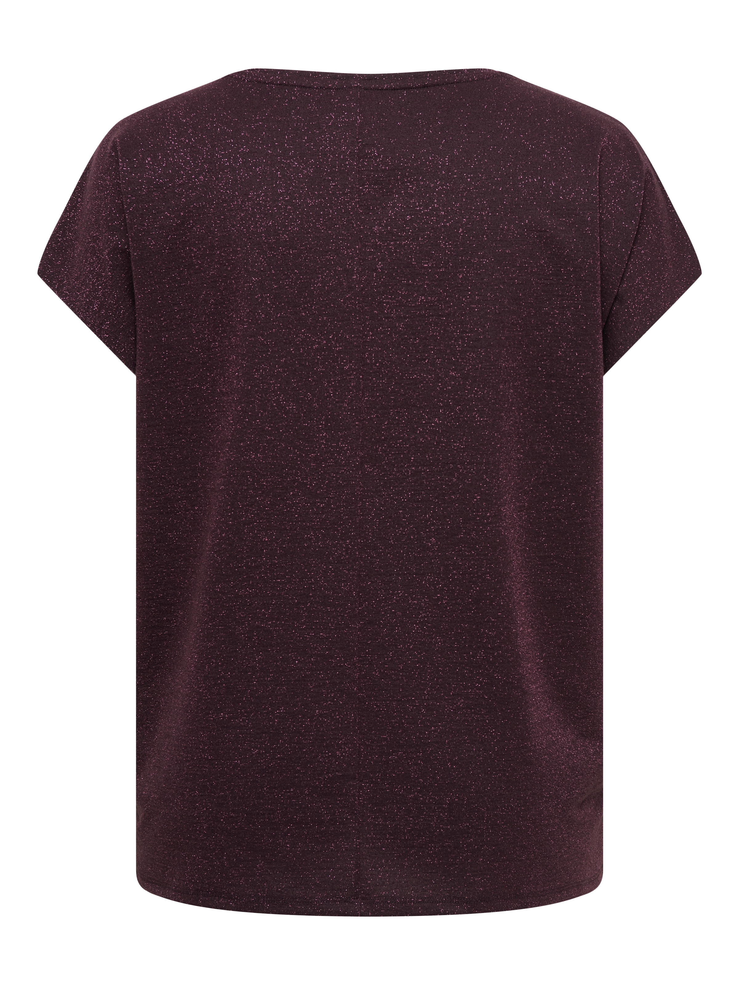 ONLY CARMAKOMA Kurzarmshirt »CARMOSTER GLITTER S/S TOP JRS NOOS« Viskosemischung, regular fit