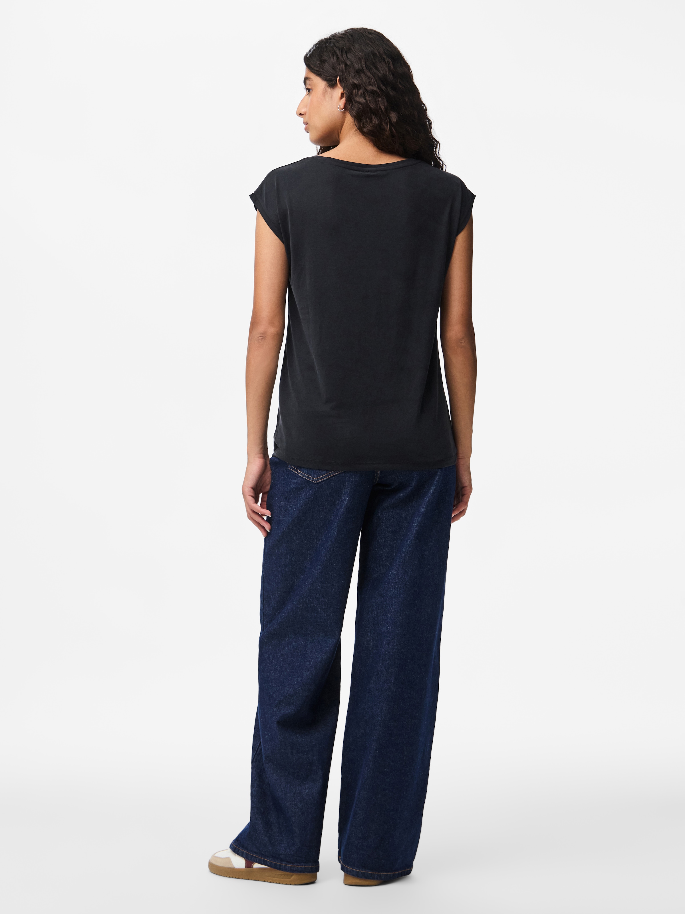 pieces T-shirt à manches courtes »PCKAMALA TEE NOOS BC« Materialmix, regular fit