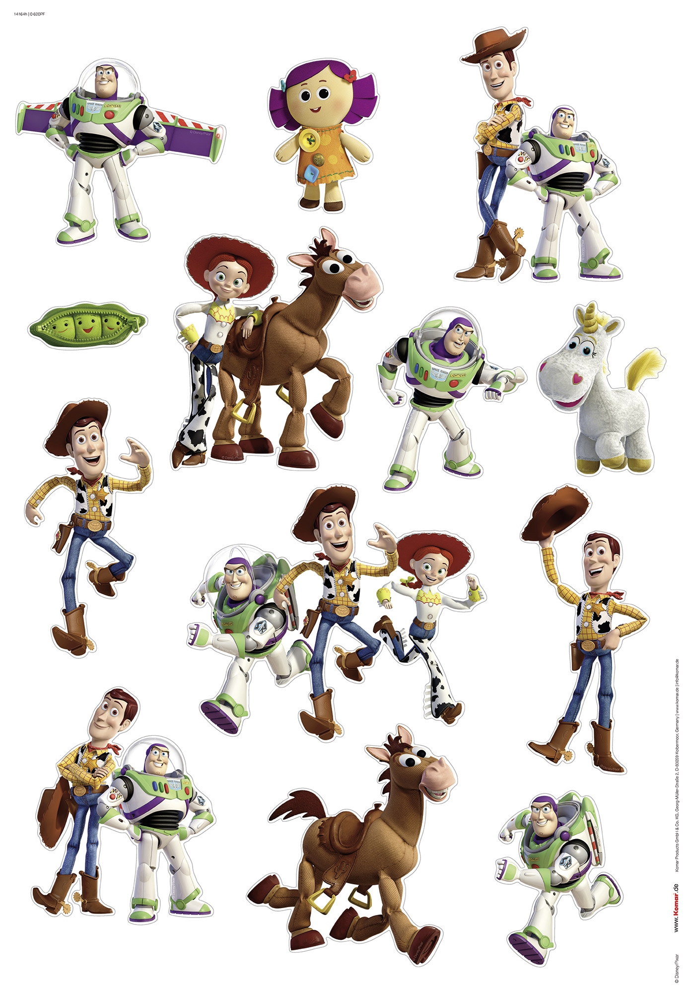 Komar Wandtattoo »Disney and Pixar Toy Story Buddies« 50 x 70 cm (Breite x Höhe) - Kinderzimmer, Wandsticker