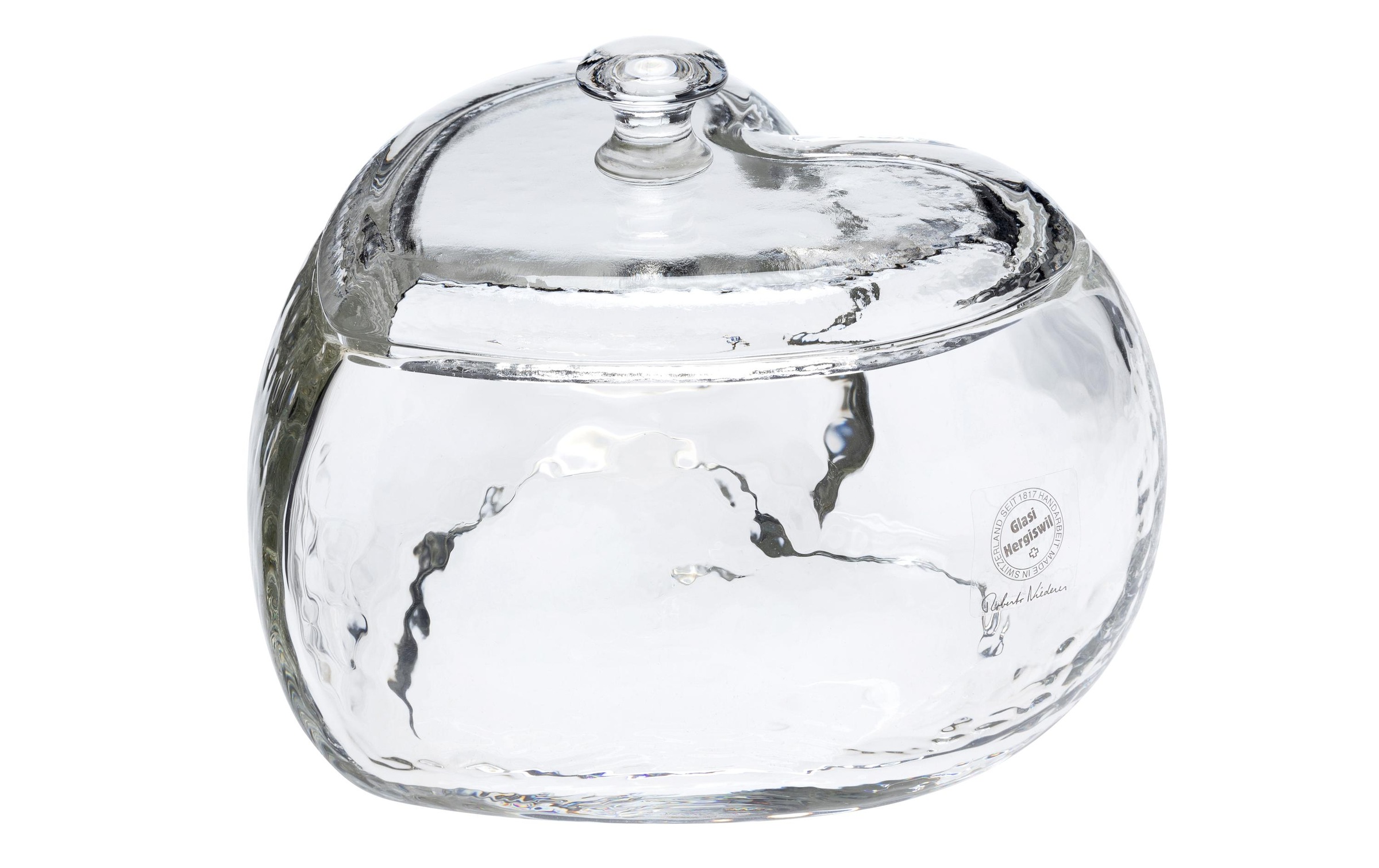 Image of Glasi Hergiswil Schale »Glasi Hergiswil Herz Romantica klein, mit Deckel, 19.5 cm«, aus Glas bei Ackermann Versand Schweiz