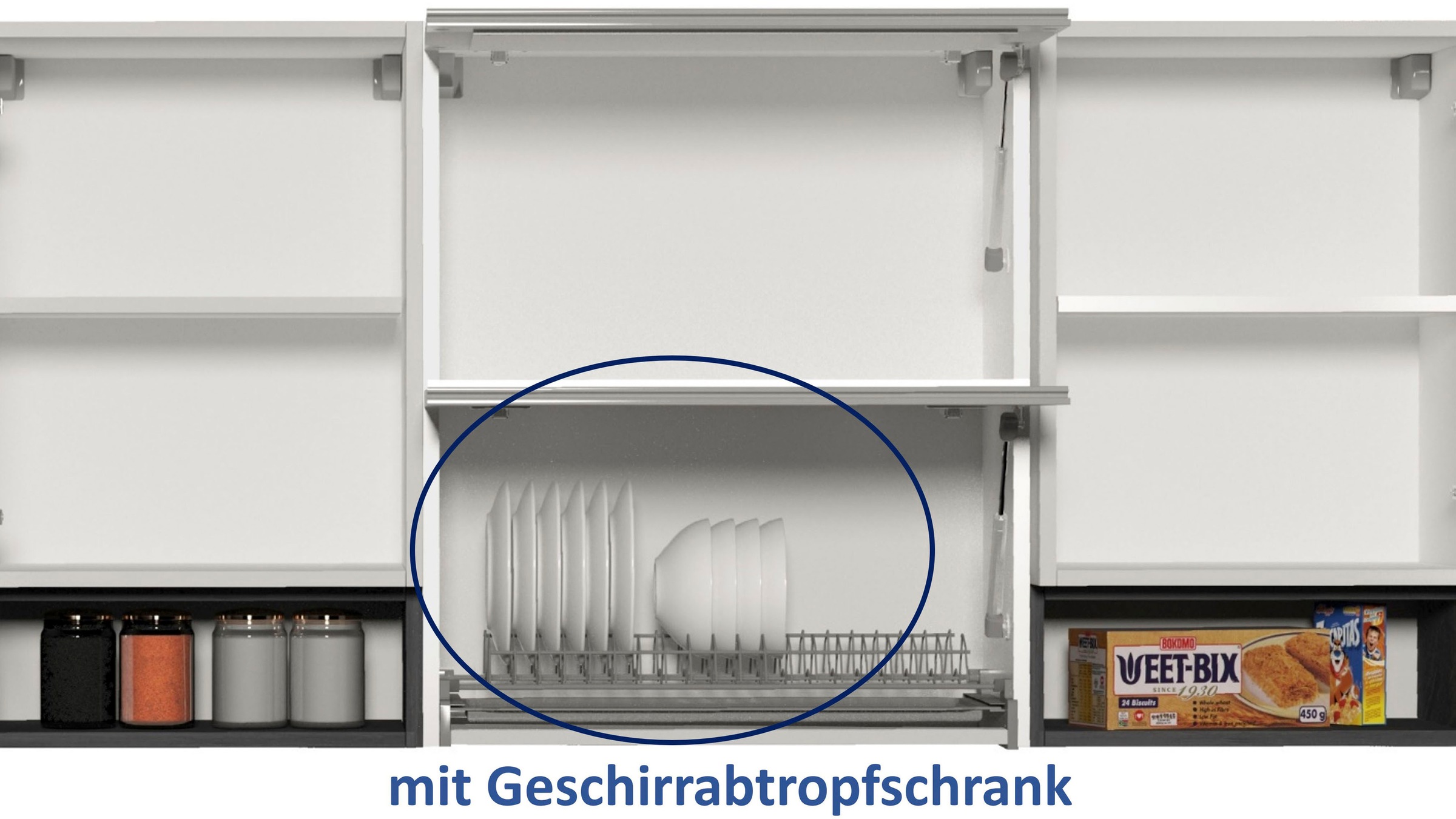 KOCHSTATION Kitchenette »KS-Sole« Breite 256 cm, mit Regalen und Fächern, ohne E-Geräte