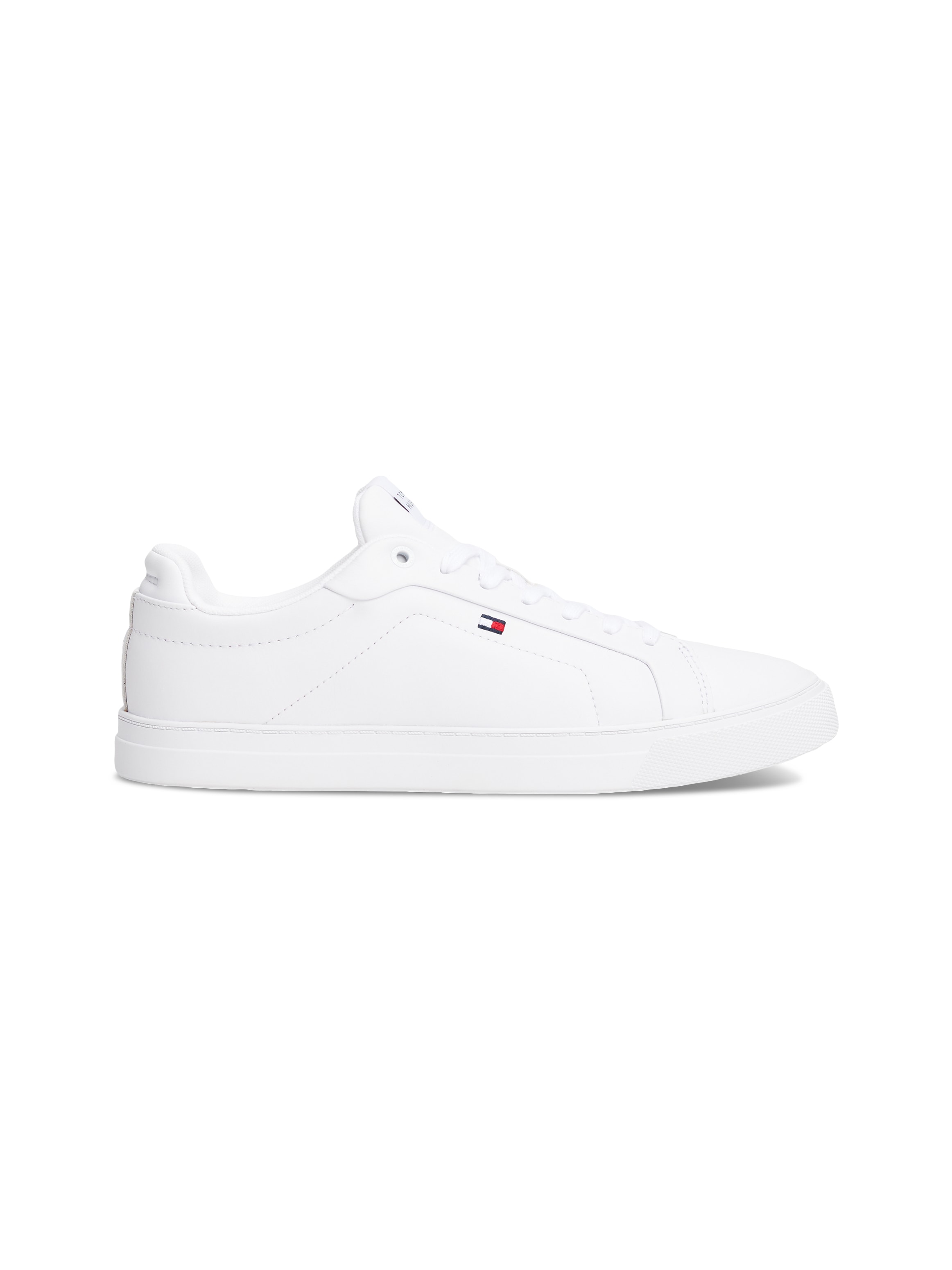 Tommy Hilfiger Sneaker »ICON COURT LTH FLAG ESS«  , Freizeitschuh, Halbschuh, Schnürschuh mit kleiner Logoflagge